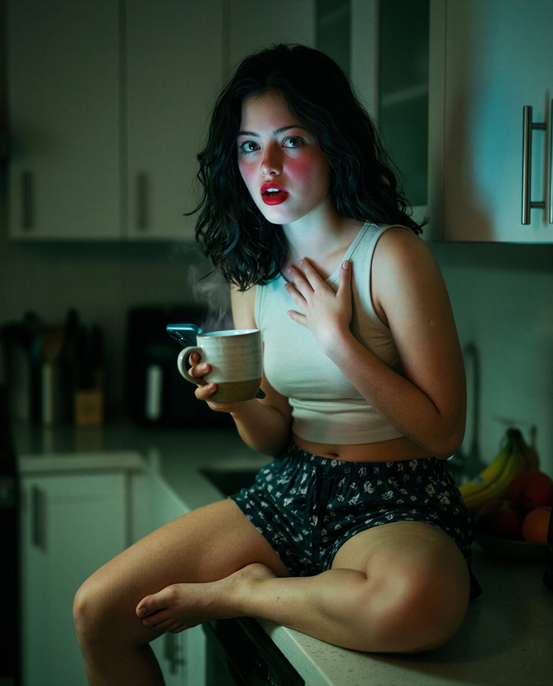 Midnight mug and muffled secrets - buy the key and I’ll whisper them to you alone 😉💕, by Tlaloc Cuevas