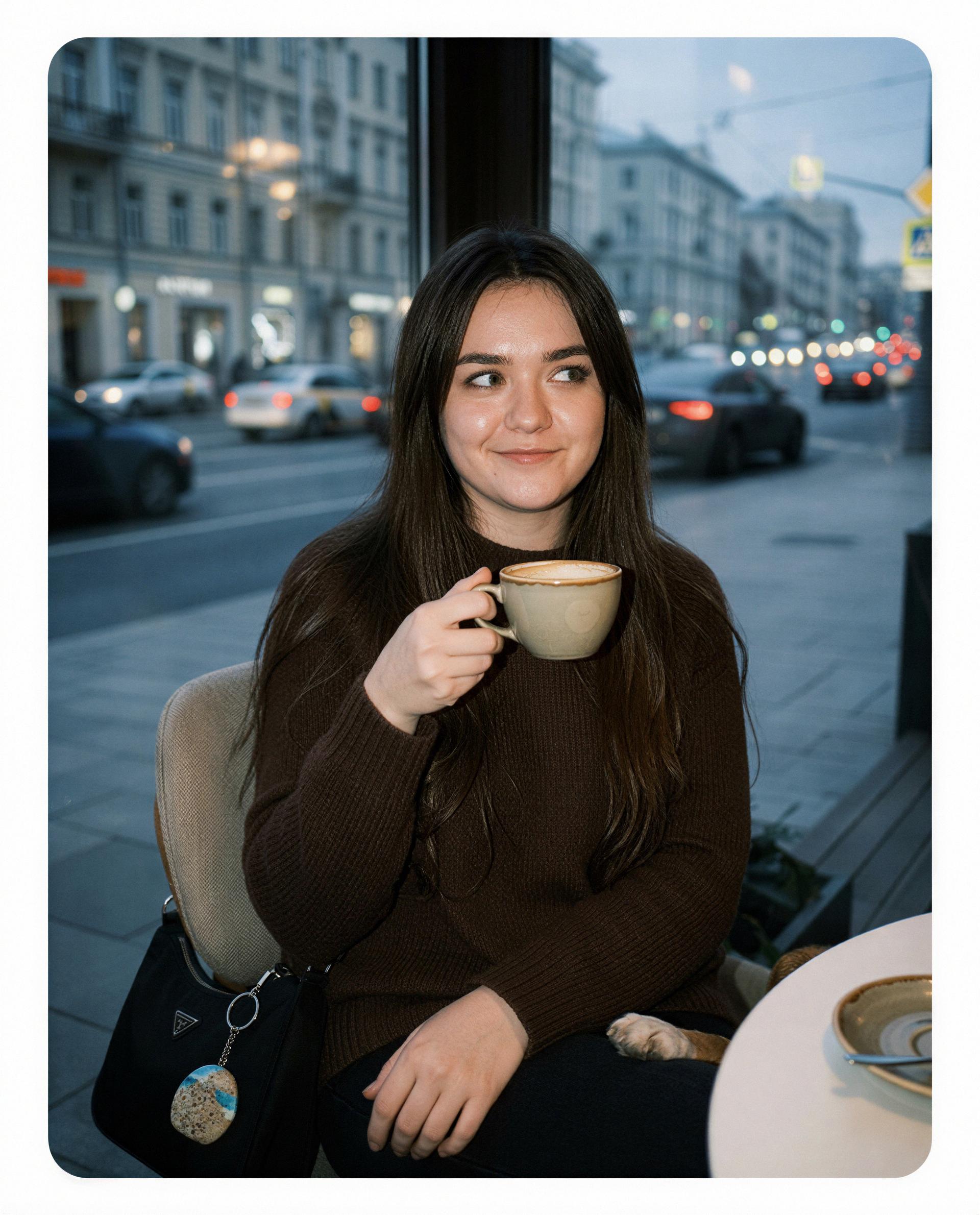 Cup in hand, temptations on tap—tip me and I’ll spill something juicier 😈, by Anna Ivanov