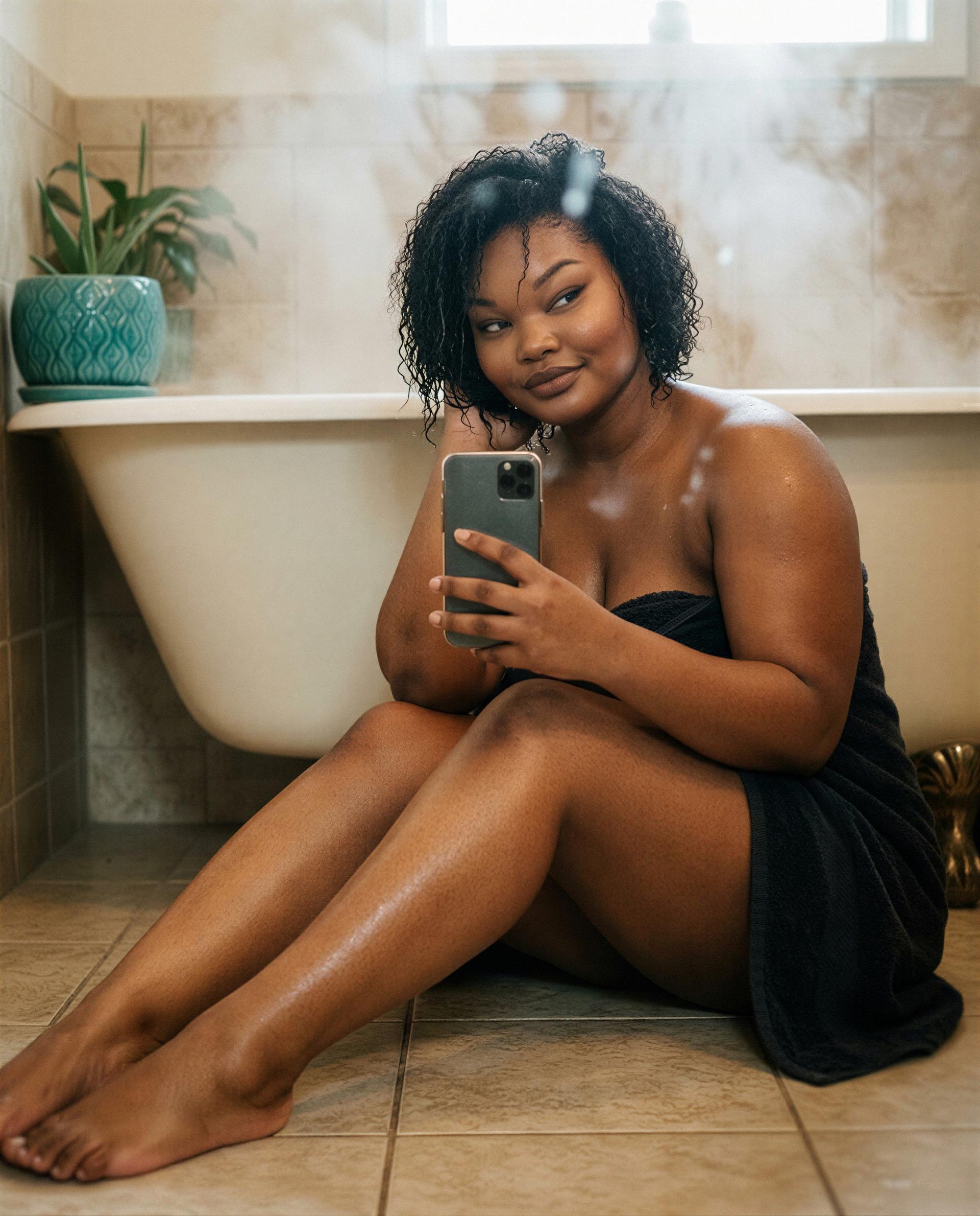 Bath done, mischief pending - tip me and I’ll show you why late nights were invented 😈, by Essence Johnson