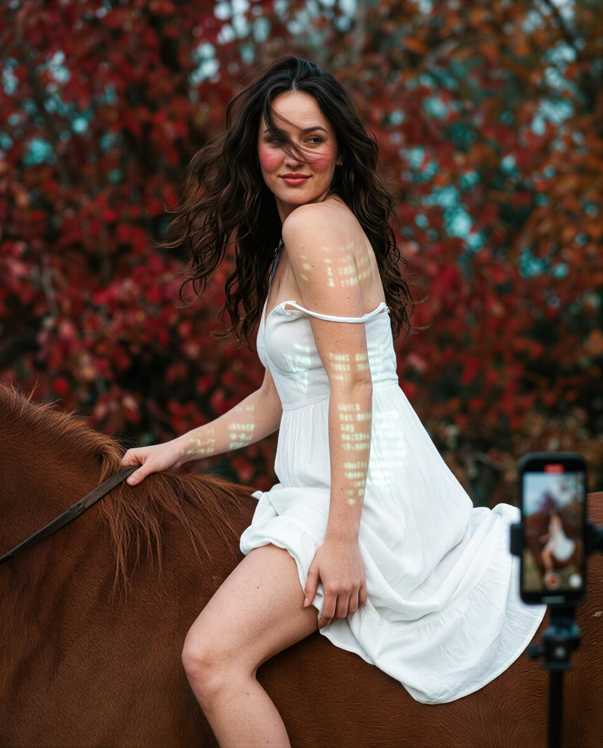Saved a spot in my saddle - come closer and I'll make tonight unforgettable 😉💕, by Esperanza Xochicalco