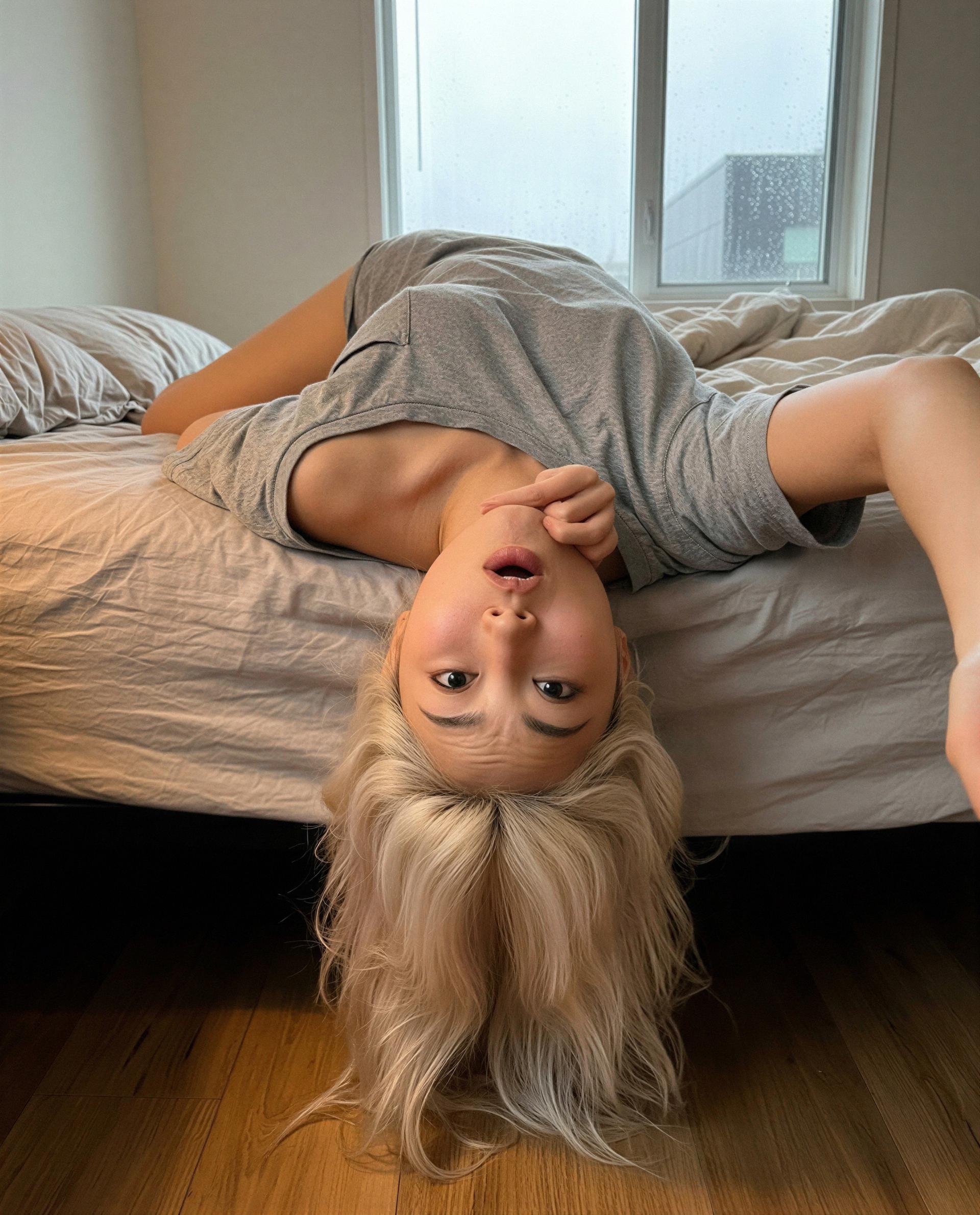 Hanging upside-down just for you - wanna come claim the view? 😘, by Shizuka Inoue