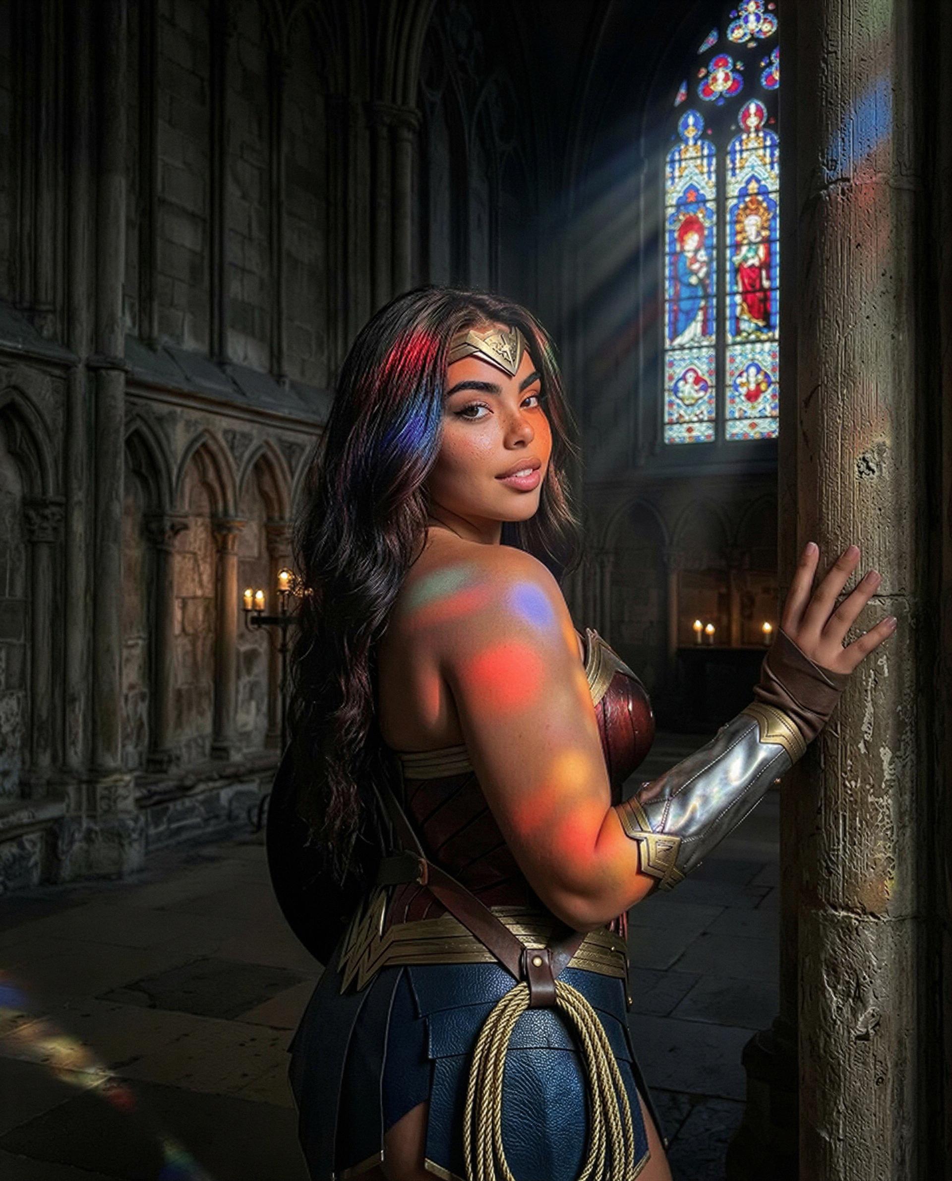 Cathedral shadows, armor gleam - meet me in my private chat and I’ll show you how I conquer. 😉💕, by Patricia Carvalho