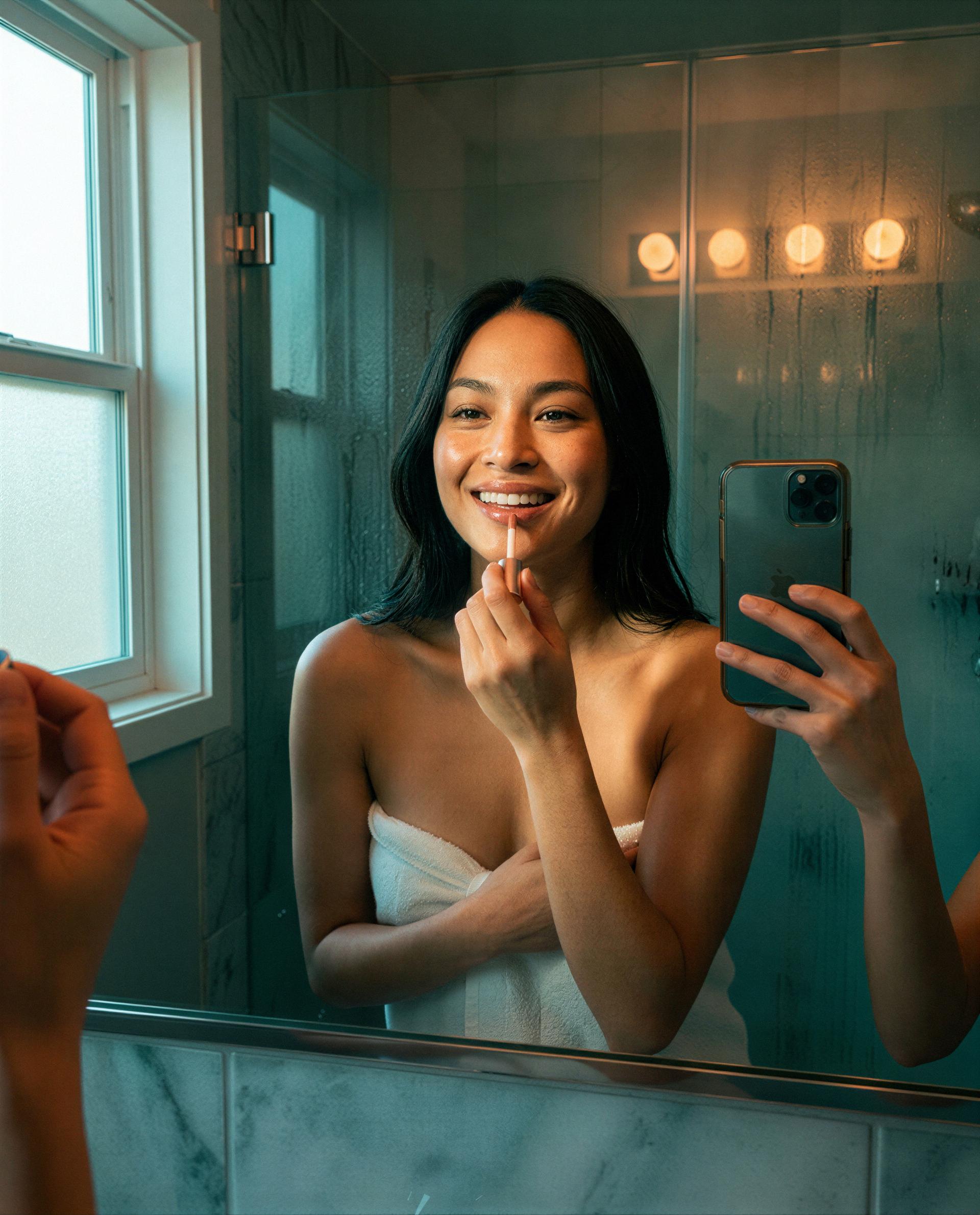 Saved you a spot—come closer and I’ll finish getting ready just for you 😉, by Kaori Fukushima