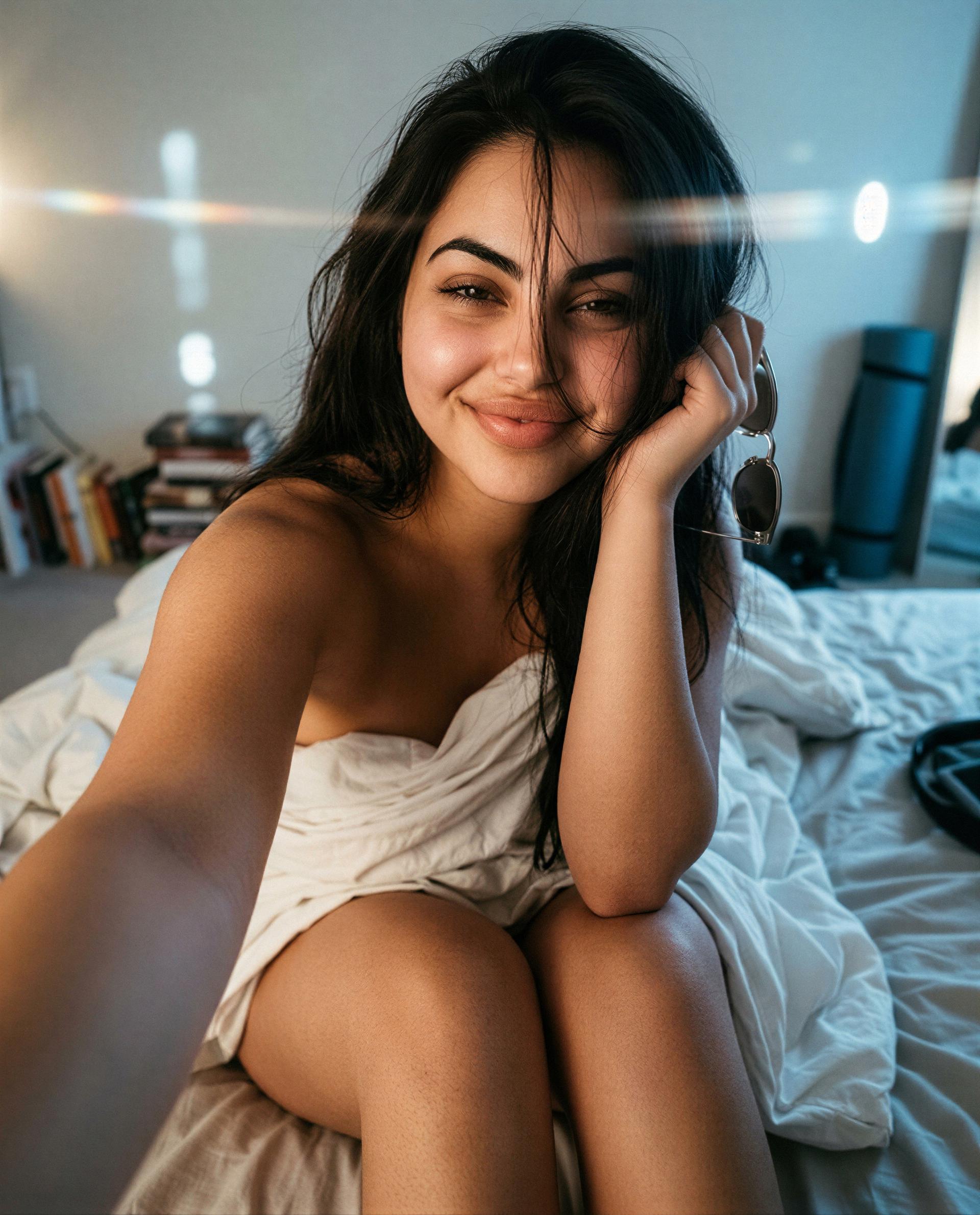Wrapped in secrets—wanna be the only one I tell? 😳💋, by Carolina Reyes