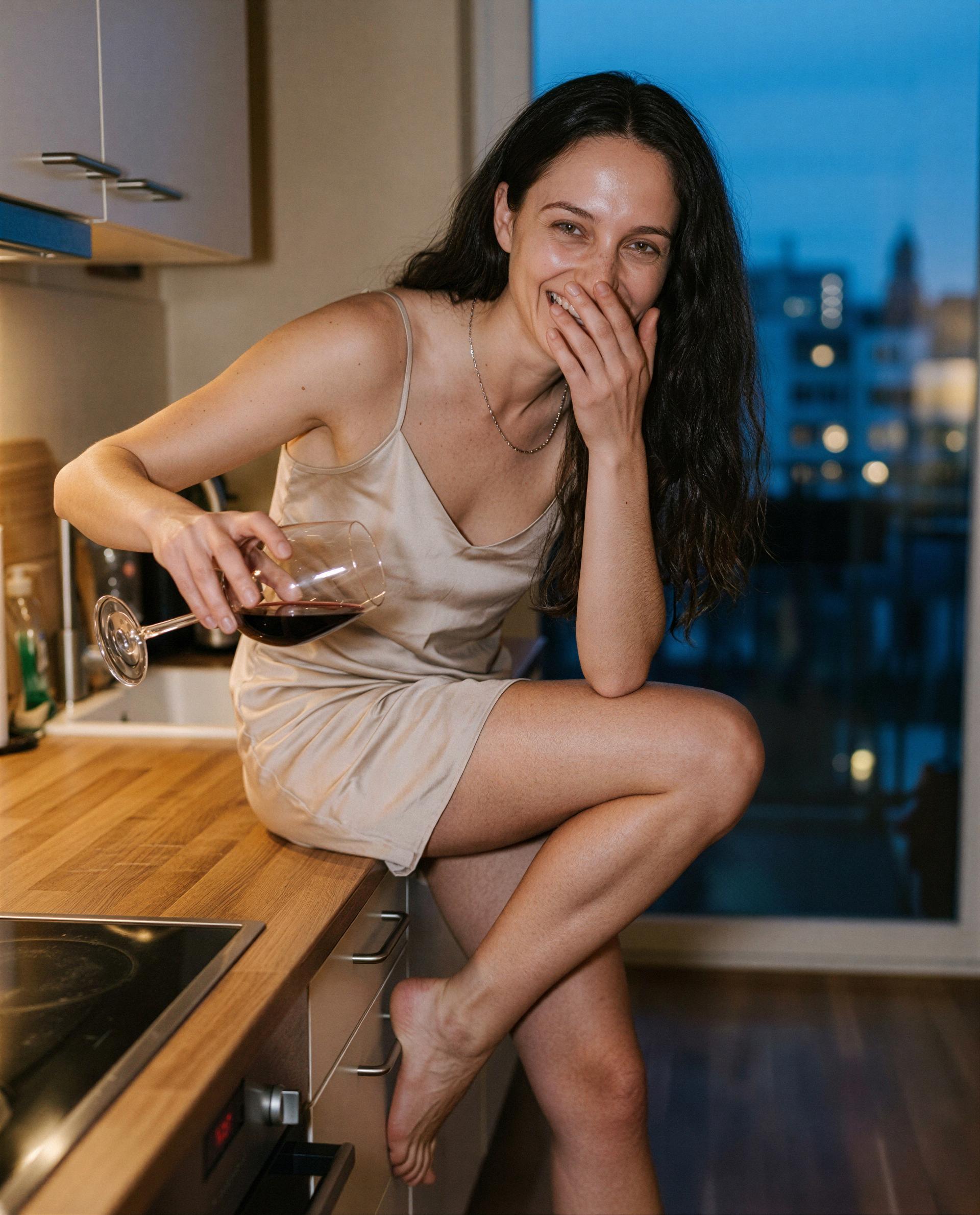 Poured a glass and left you the best seat—come claim it, babe 💋, by Emily Schäfer
