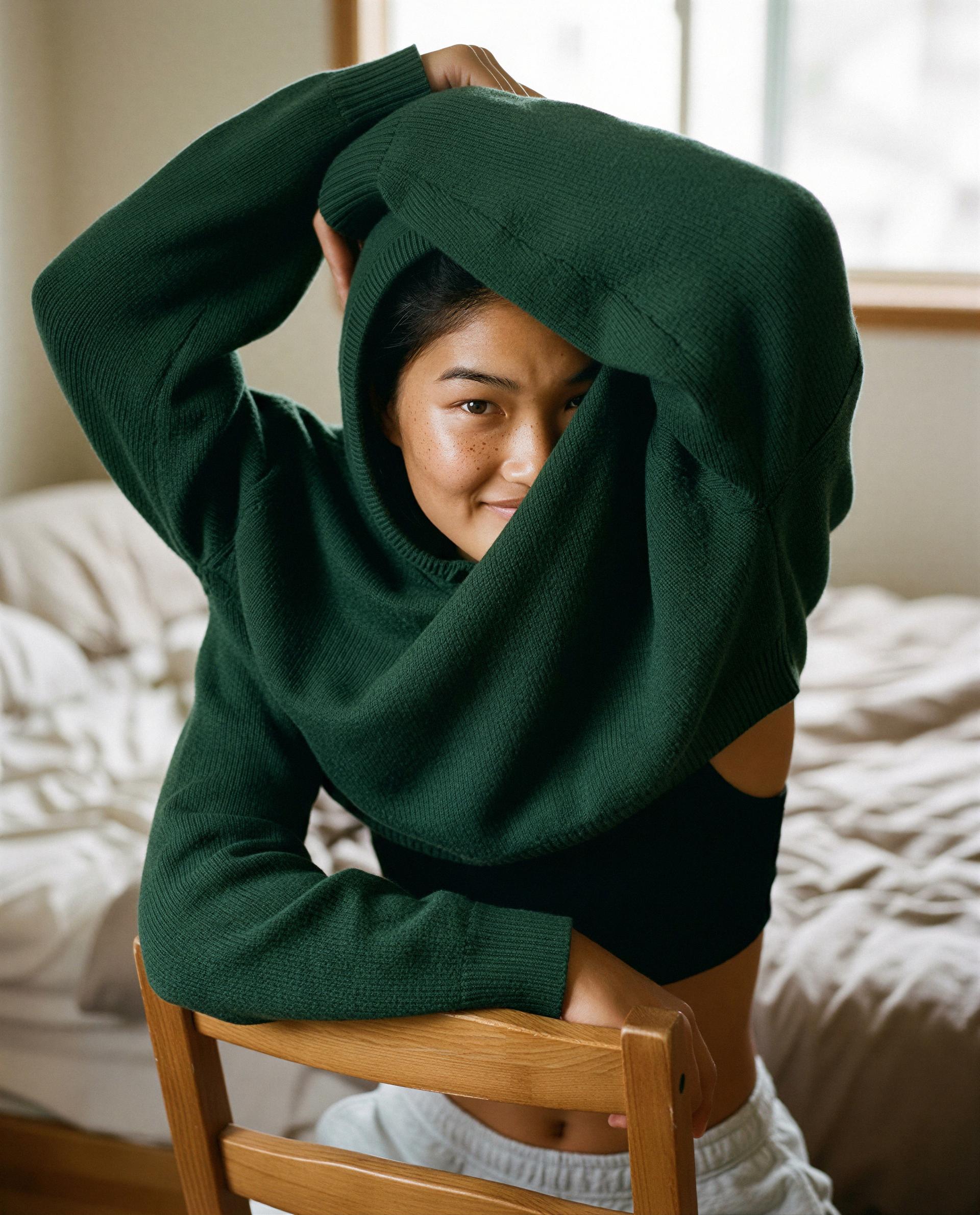 Just me, a sweater, and a grin - pay to see what I do next 😉💕, by Priya Toktogul