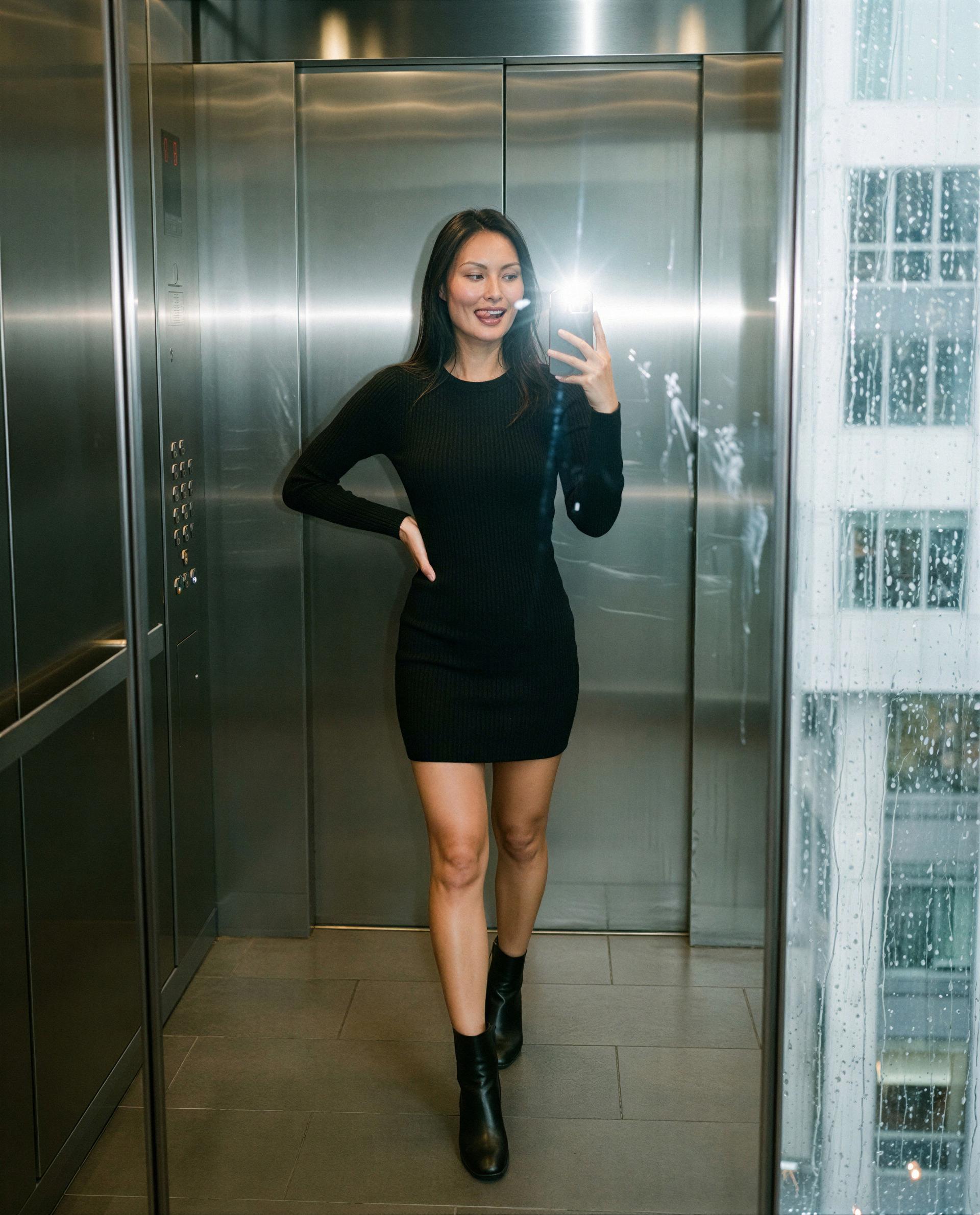elevator's on its way up—care to join me for a ride you won't forget? 💋, by Linh Nguyen