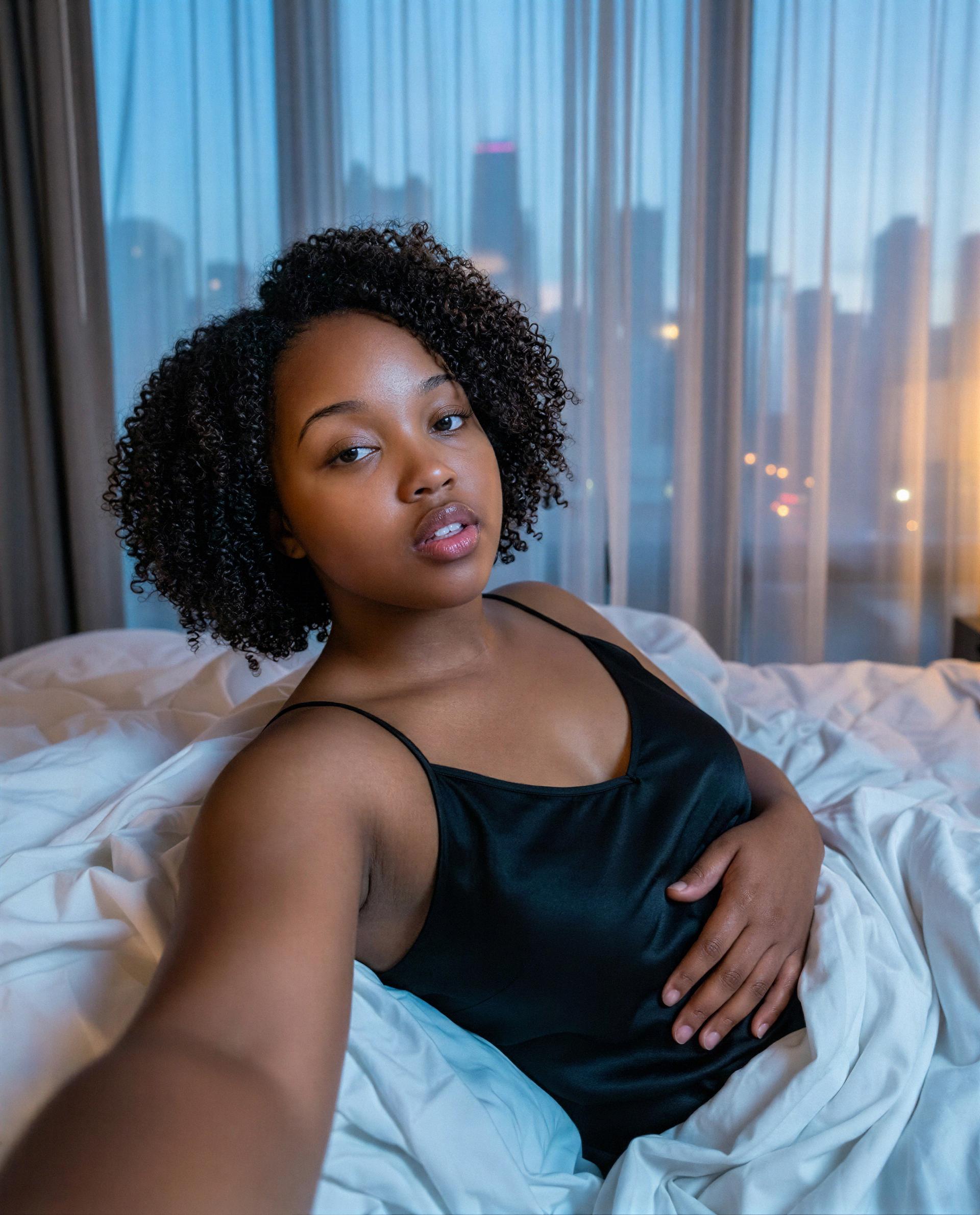 Satin on, lights low—come be my favorite late-night distraction 😏, by Chantelle Jones