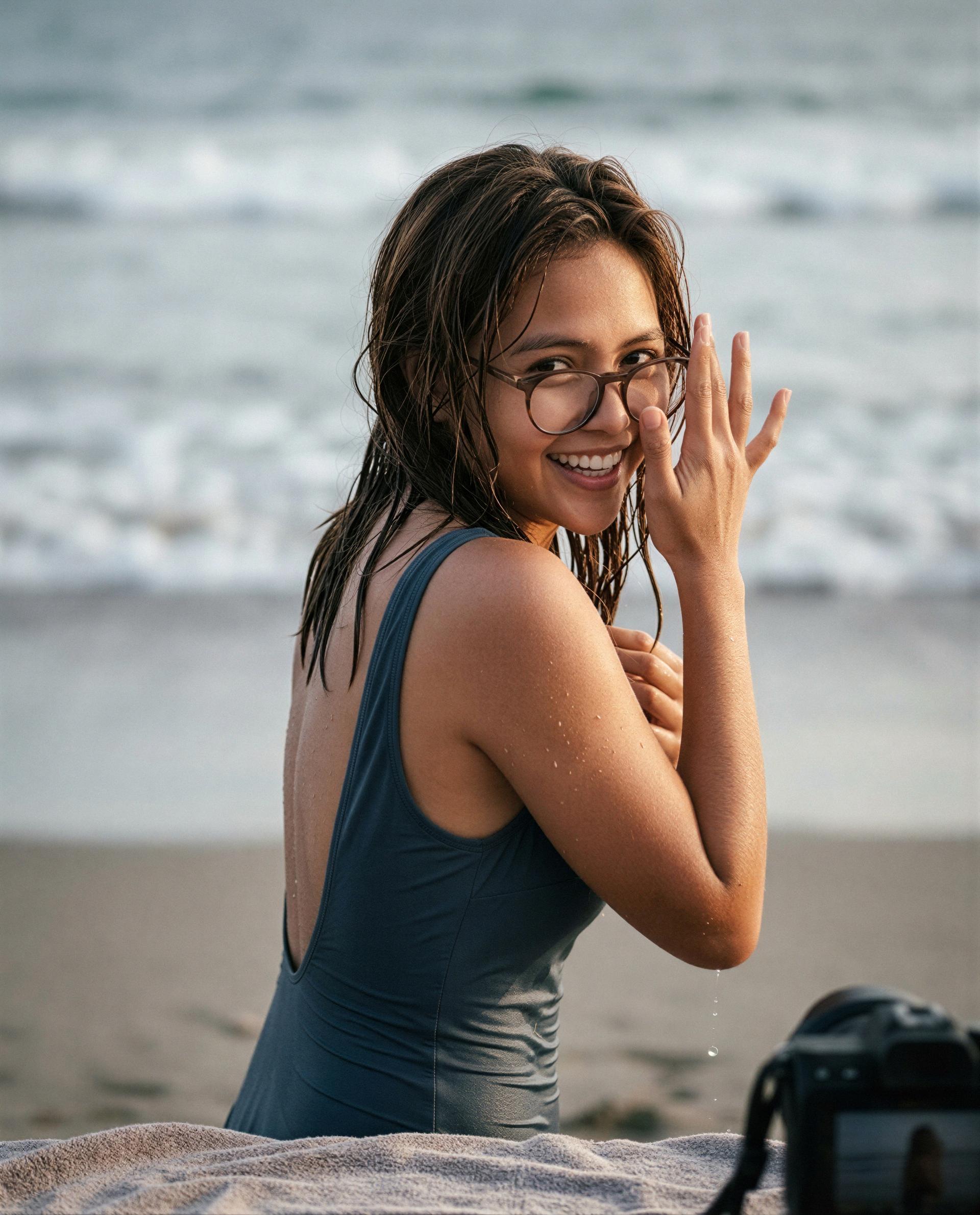 Salt on my skin, mischief in my eyes - I’ve reserved the tide’s best part for my top fan, you ready to claim it? 😘, by Yaritza Quispe