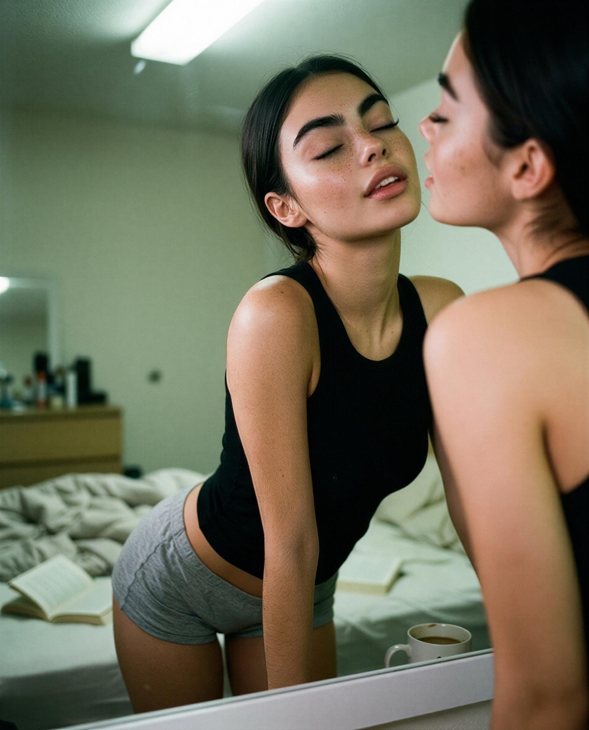 Just me, my mirror, and a little trouble - think you can handle it? 😘, by Aisha Levi