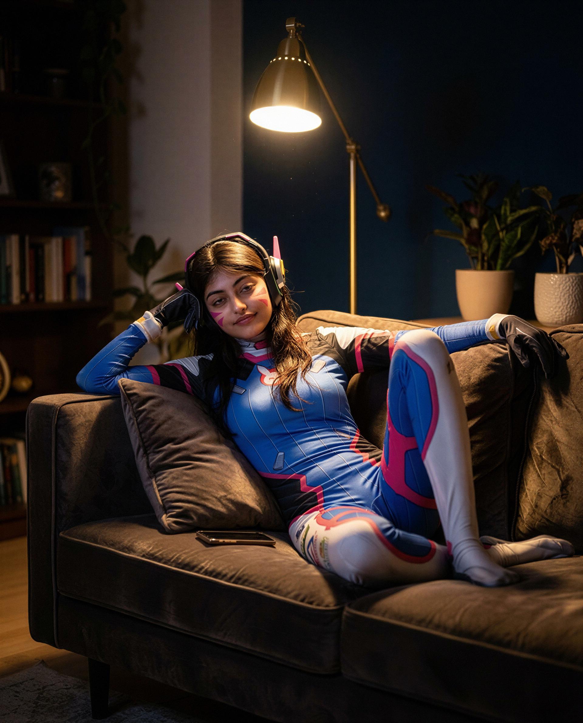 Headset on, game face off—wanna play something a little more...exclusive with me? 😉, by Radha Sen