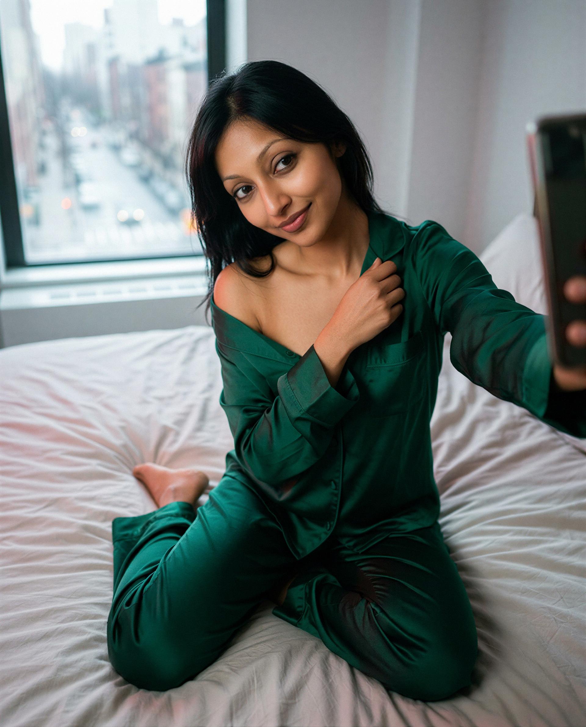 Just me, this bed, and a VIP list—think you belong on it? 😏, by Priya Chandra