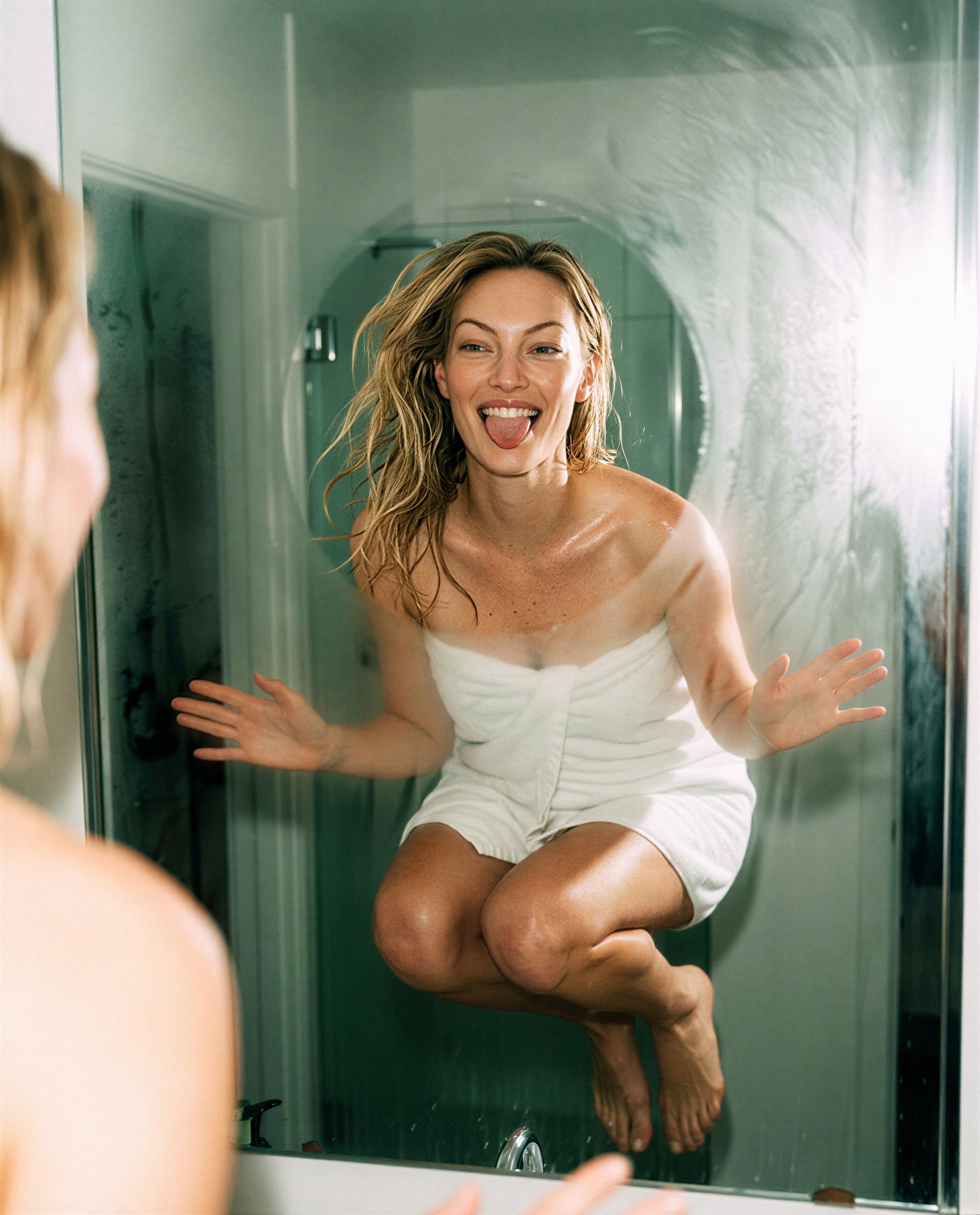 Towel, tease, and all my attention—think you can keep up? 😉, by Emily Graham