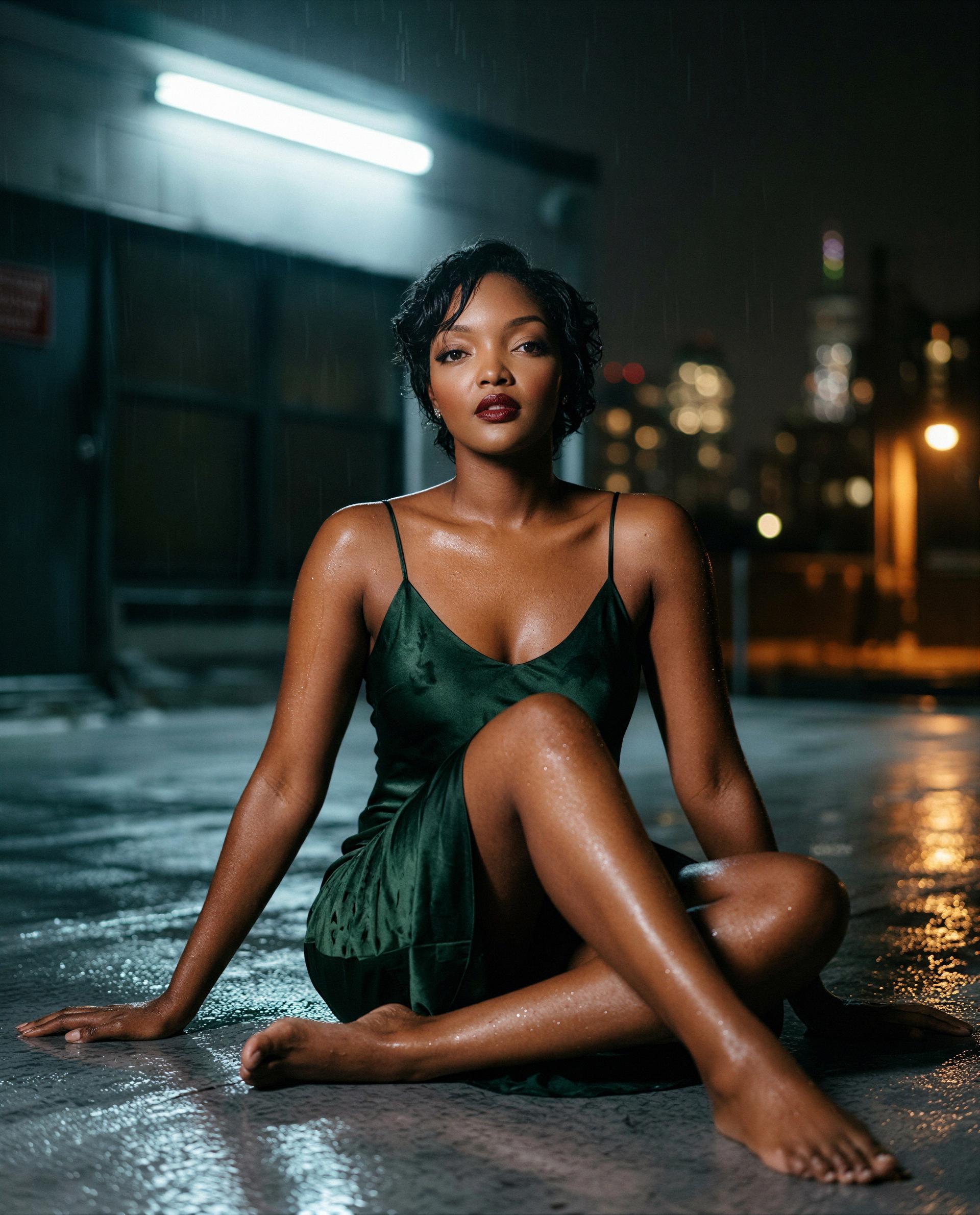 City rain, silk skin, and me—come buy a private minute and I'll make you forget the world 😘, by Malaika Harris