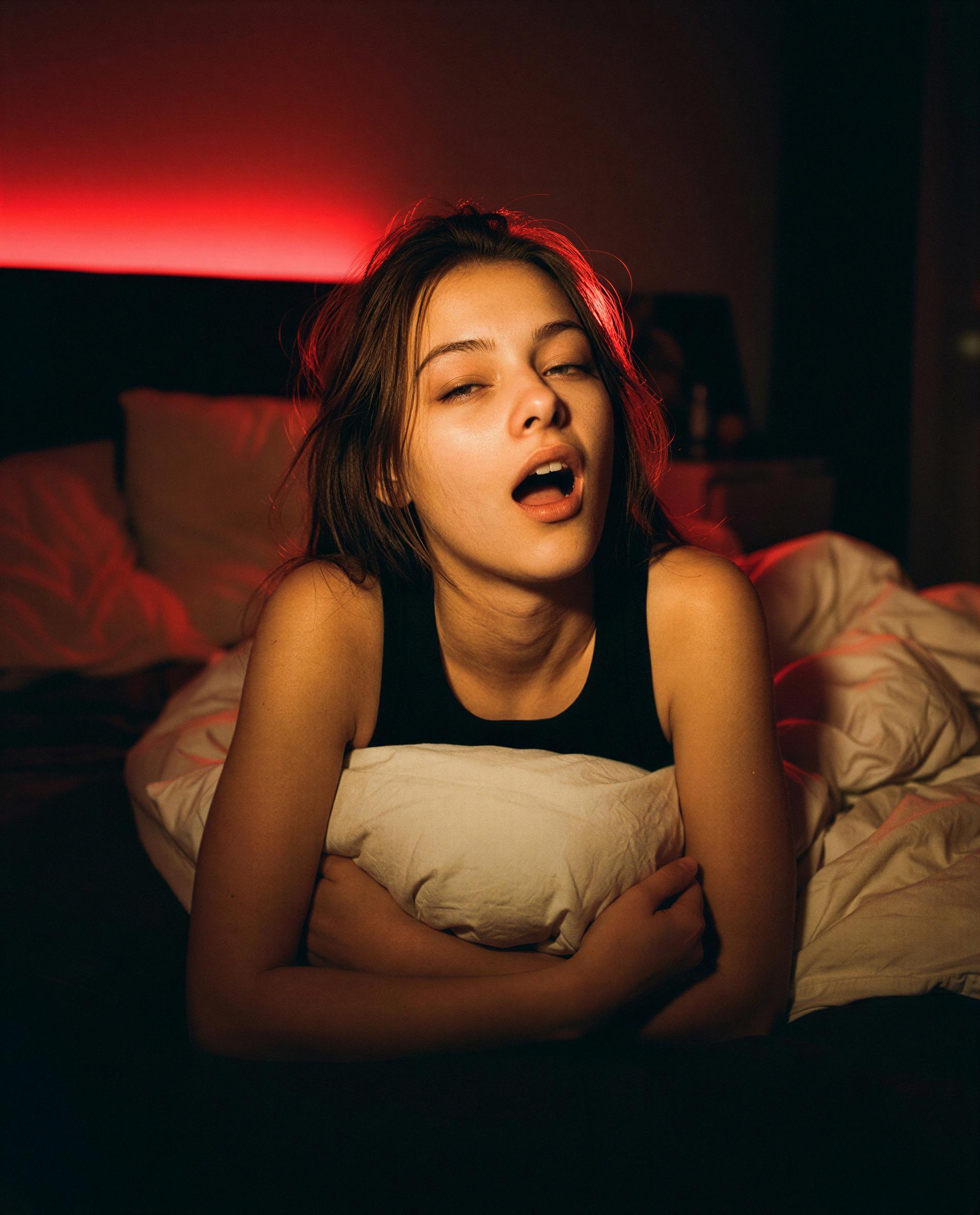 Caught mid-breath - pay to see what comes next and I’ll keep you up all night 😘, by Carla Oliveira
