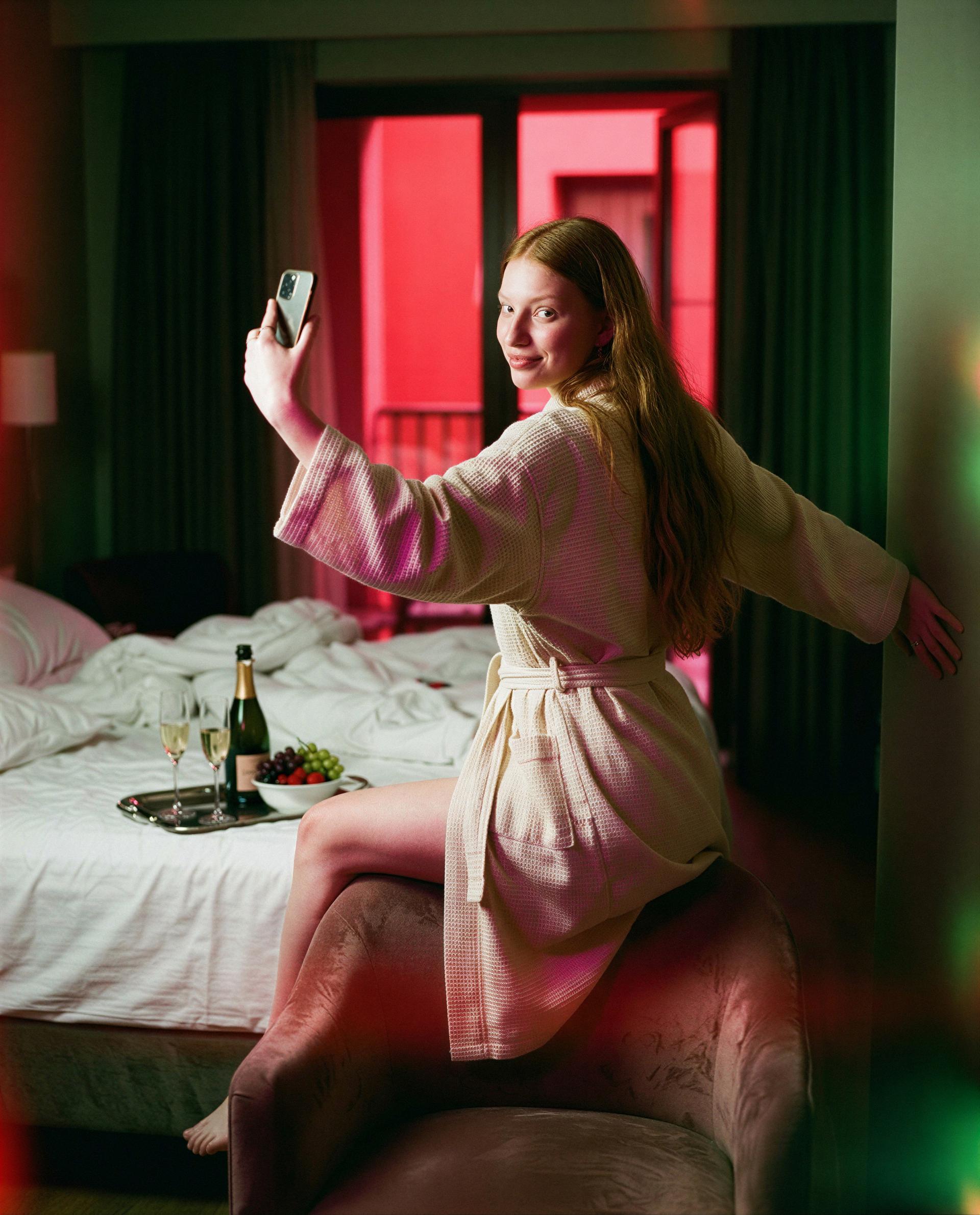 I probably shouldn't be this inviting, but my DMs are open for private reservations… 😳🥂, by Iryna Pavlenko