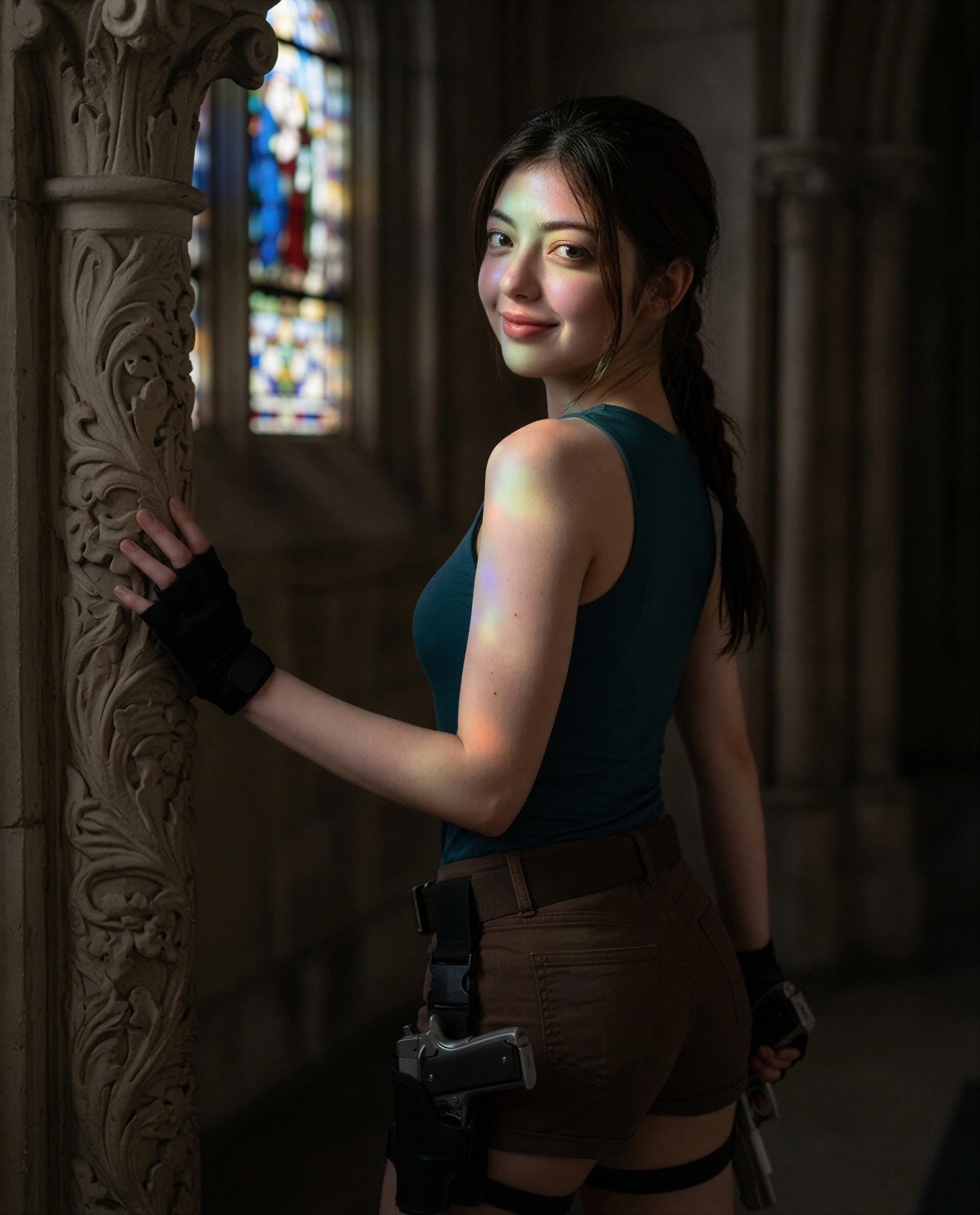 Holster on, mischief loaded - want to sneak into my private chapel tonight? 💕, by Koharu Kamiyama