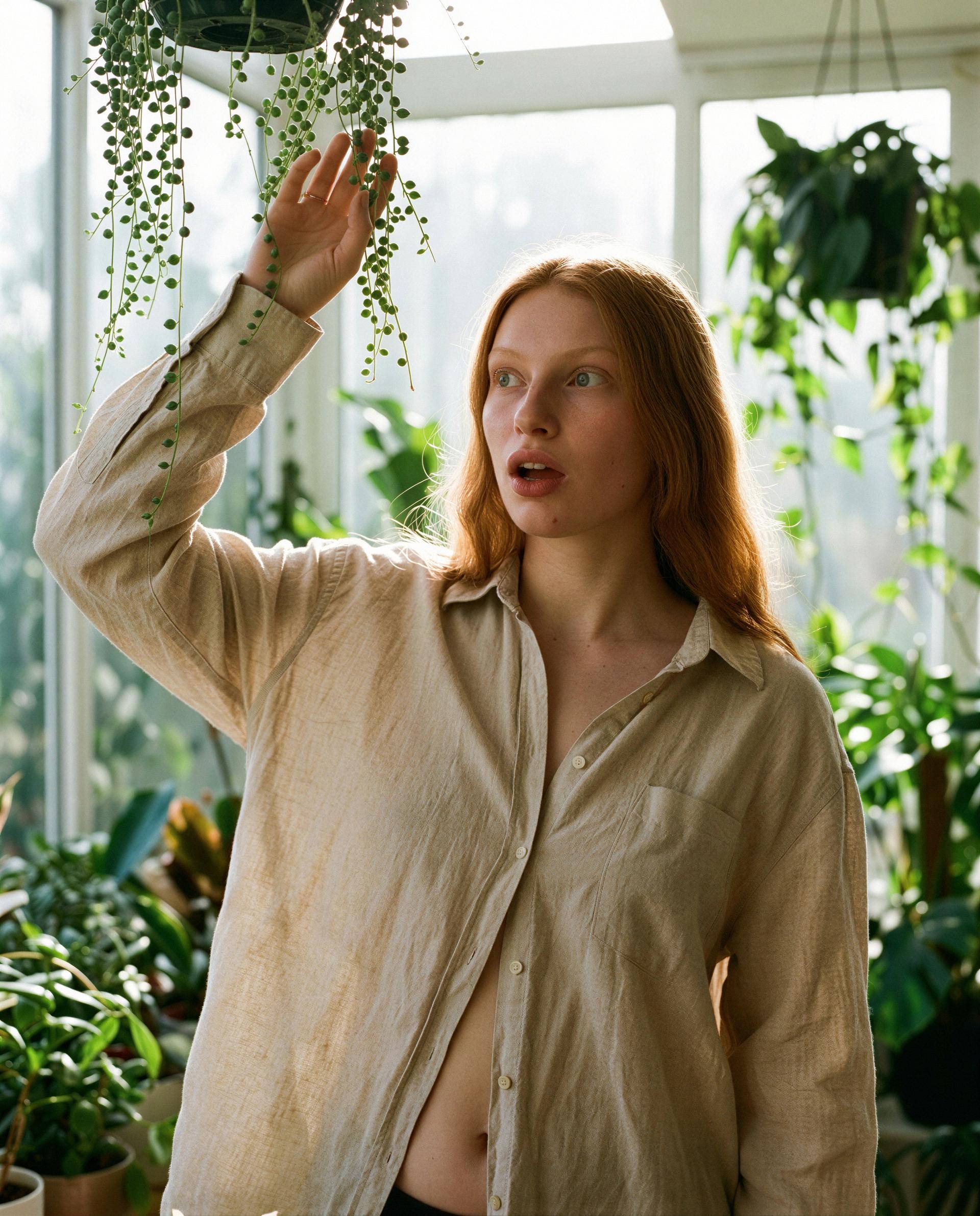 plants aren't the only thing growing - wanna explore the rest privately? 🥺🌿, by Iryna Pavlenko