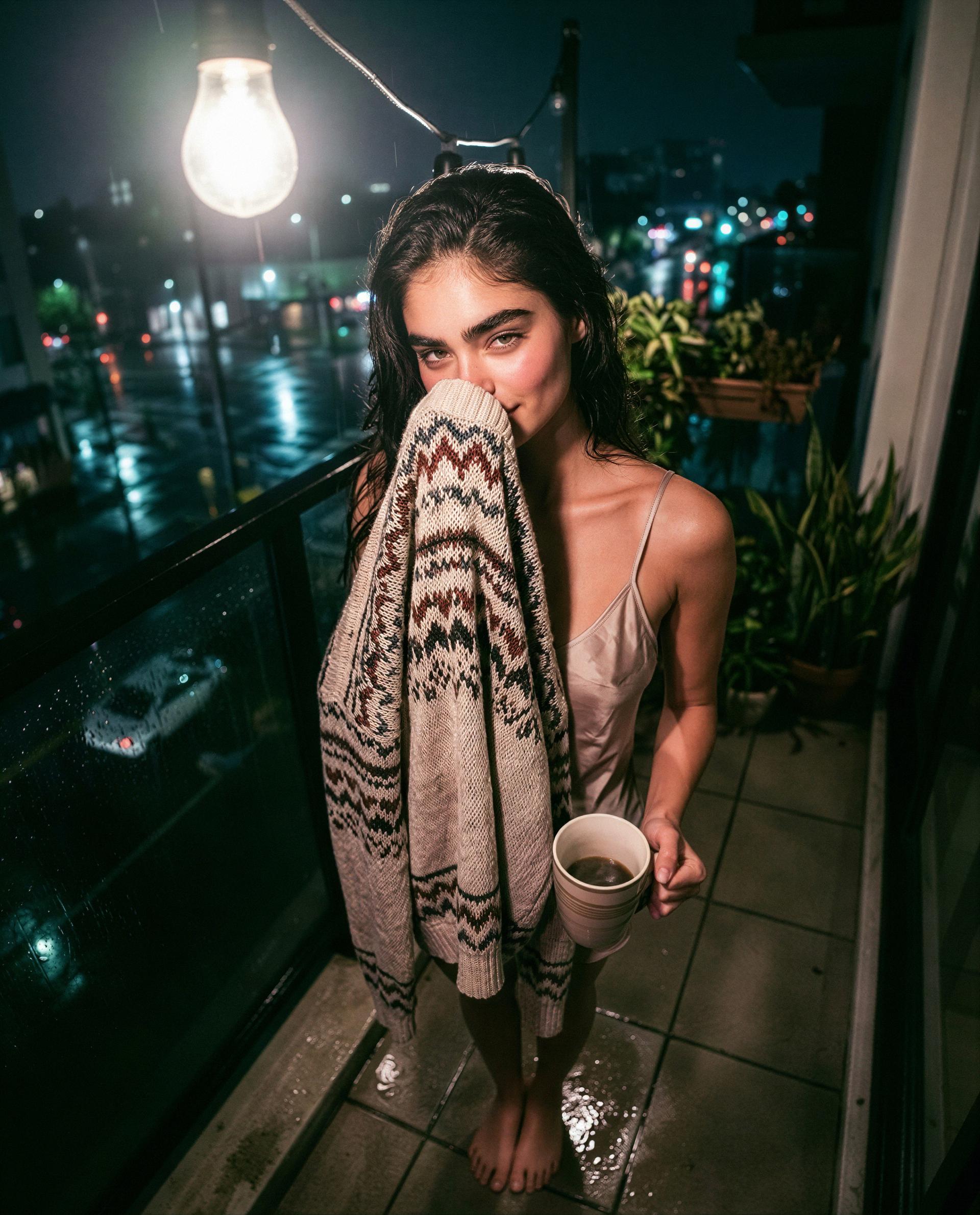 Steal my sweater, stay in the rain with me, and I'll reward you sooner than you think 😘, by Carmen Hernández