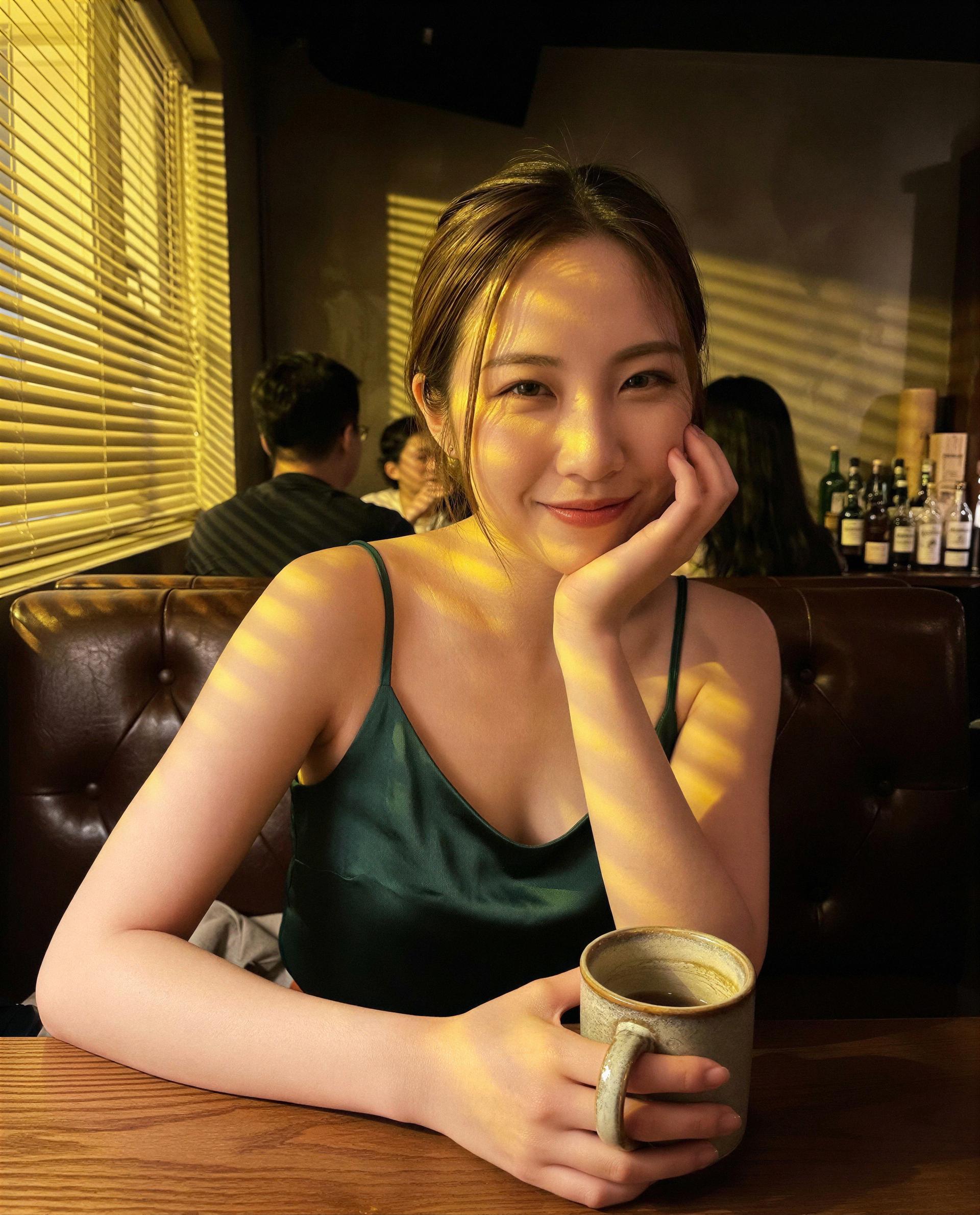 I’ll let you sip from my cup if you promise to stay for dessert—interested? 😘, by Daisy Ping Zhang