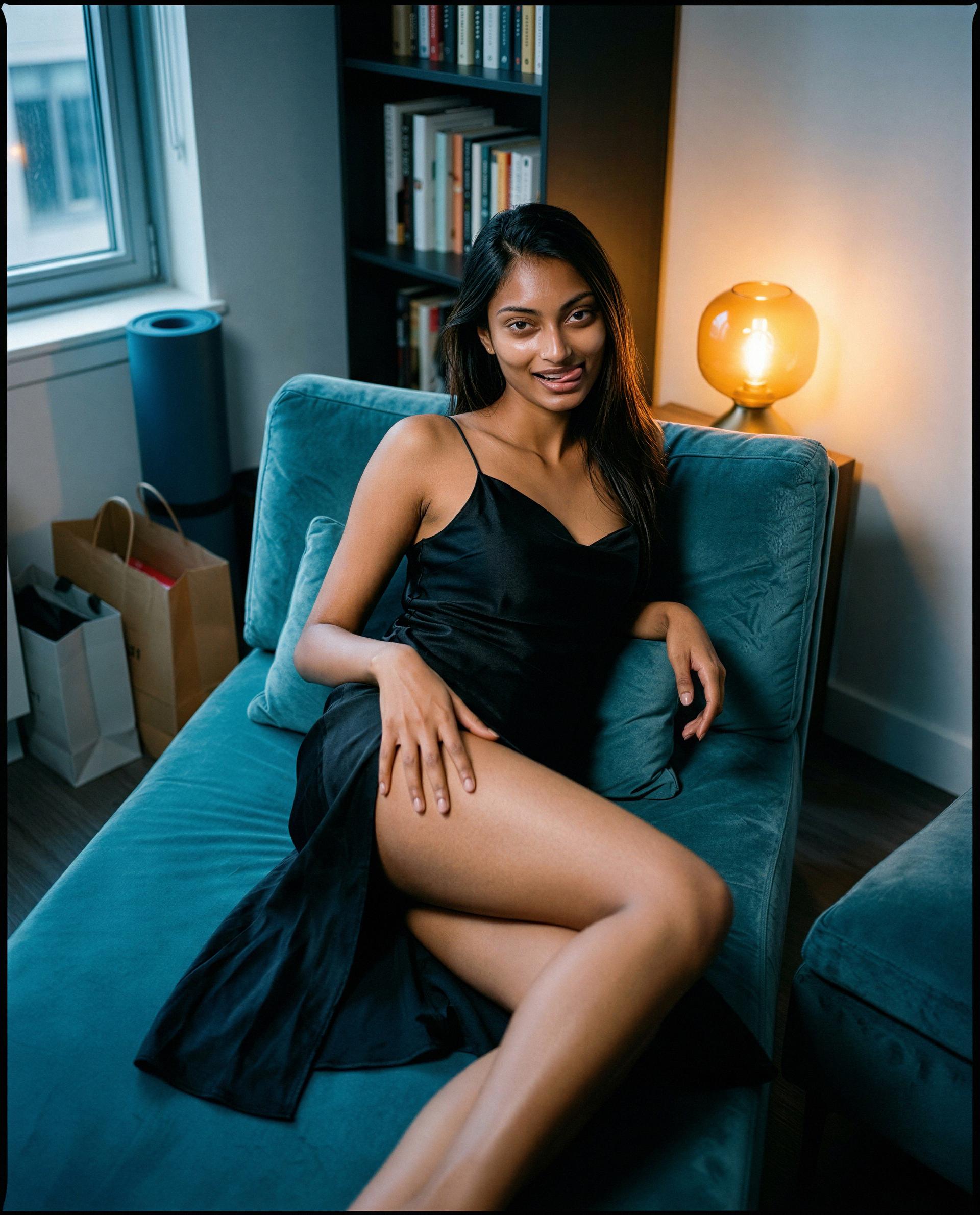 Doors closed, dress slipped—want a private tour? 😏, by Laila Ahmed