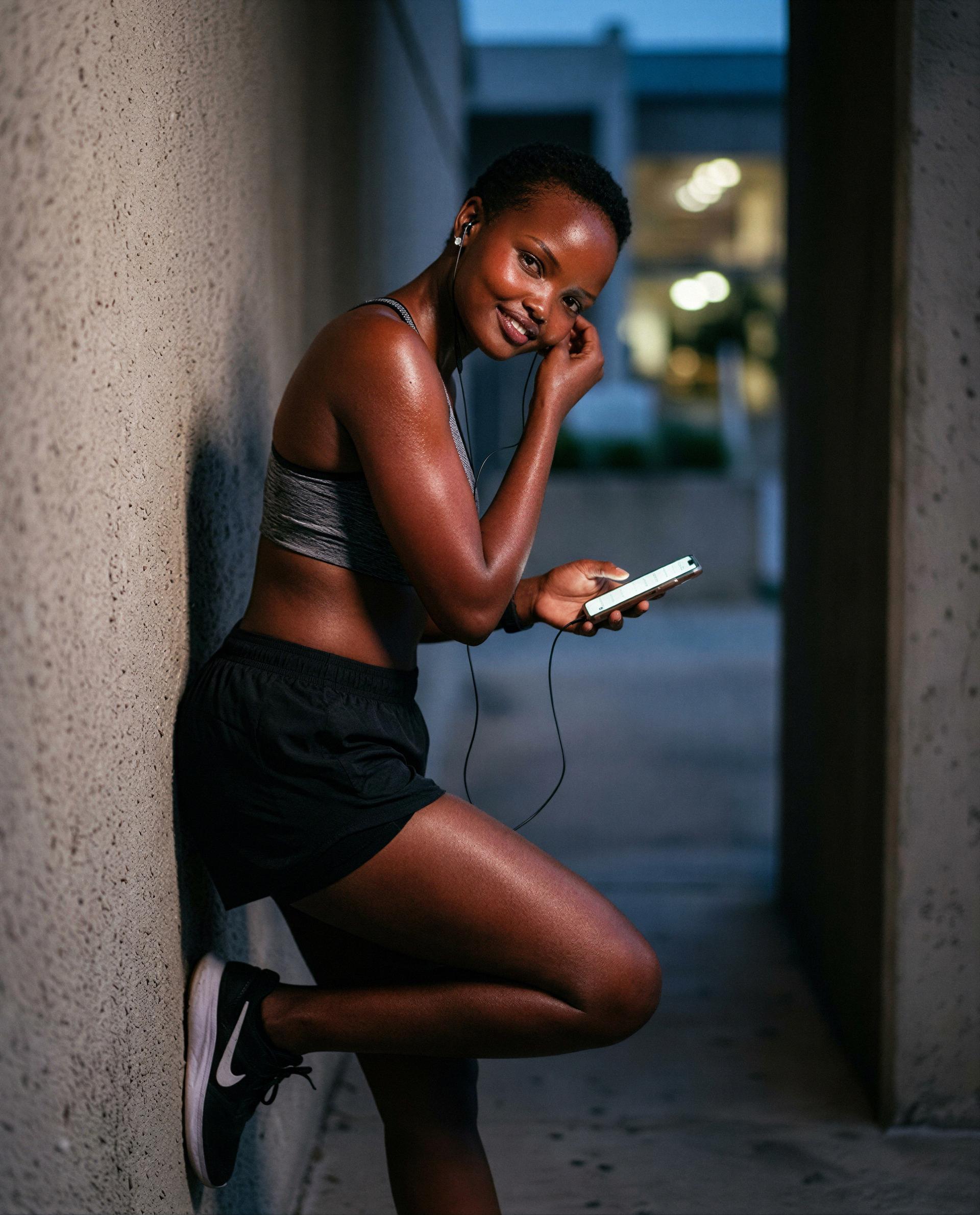 Sweat, sneakers, and a grin - wanna see how I do night mode? 😉, by Tchaba Cherif