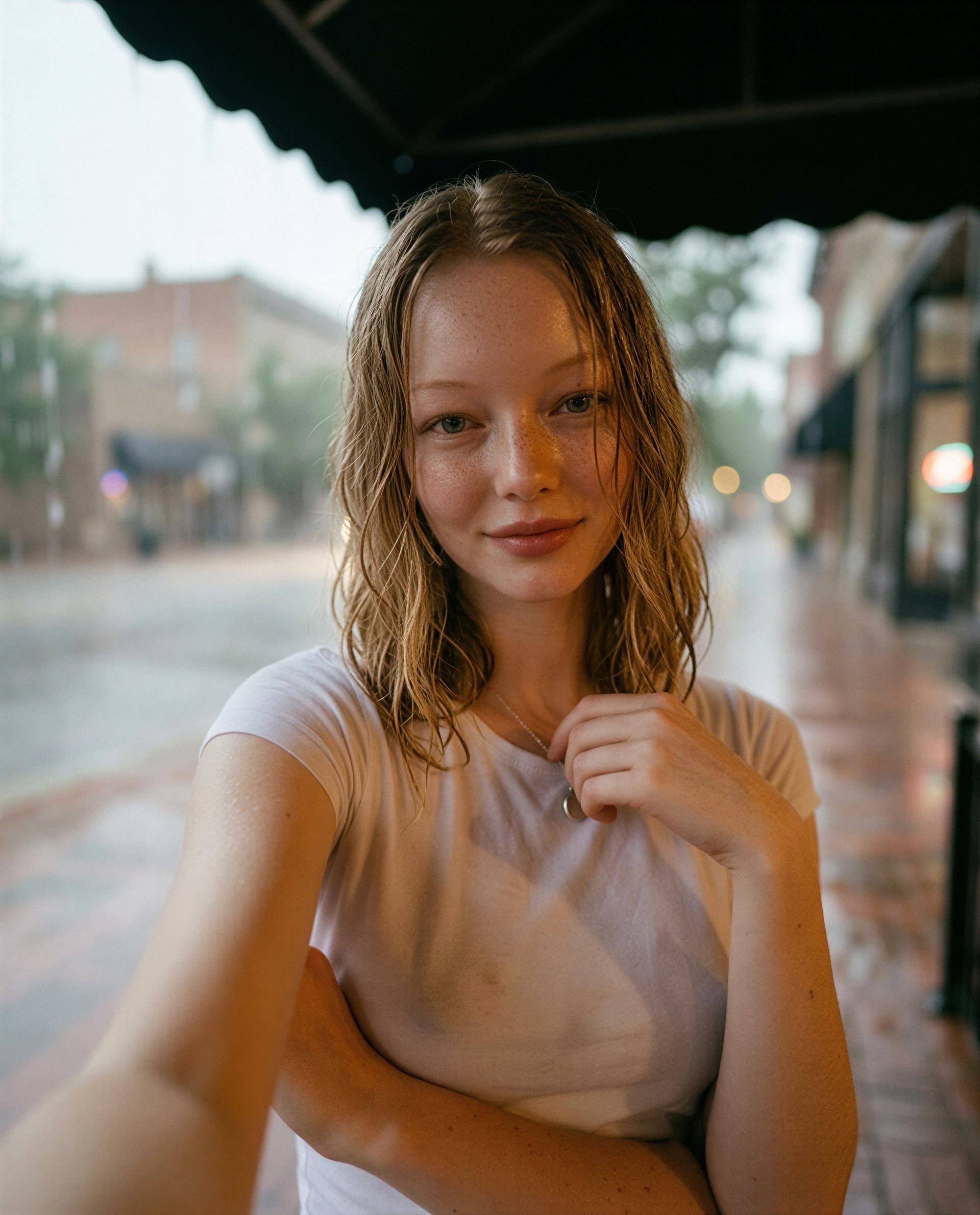 rained on but still smiling - think you could be the reason I warm up tonight? 🥺, by Katherine Taylor