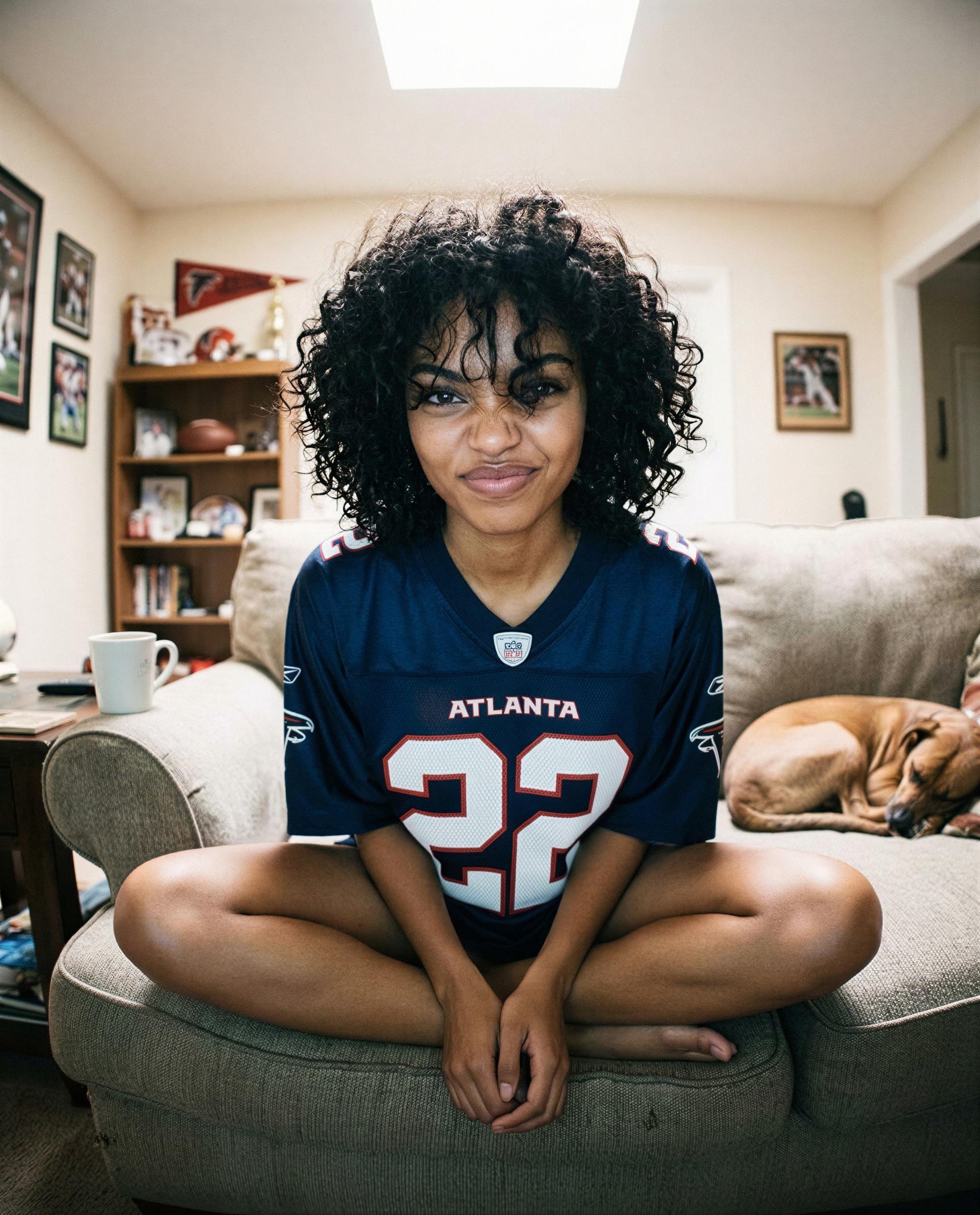 This jersey’s the only thing between us—wanna see what’s under it, babe? 😈, by Samira Zulu