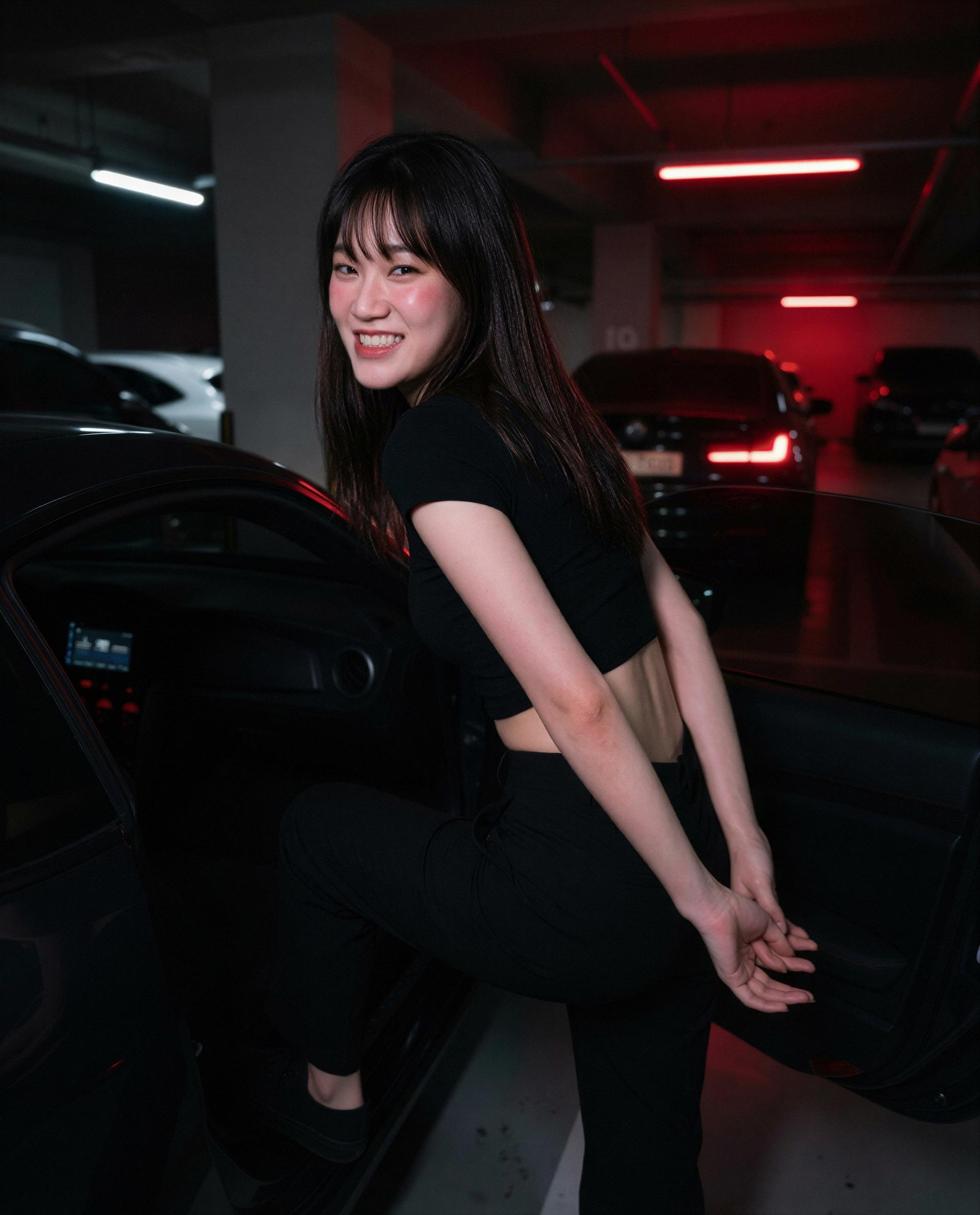 Stepping out and already thinking about who gets the first hello - could be you. 😏, by Mai Choi