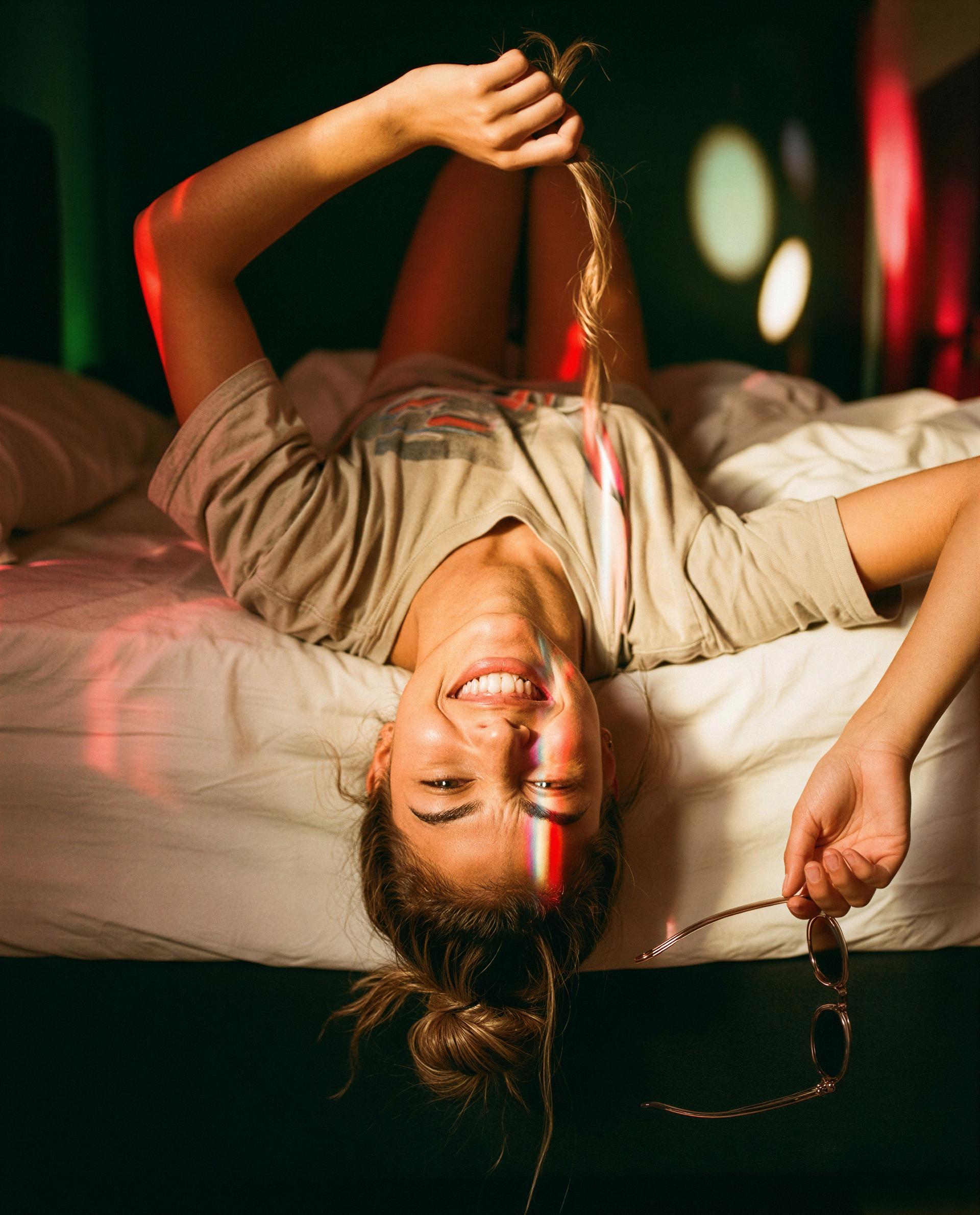 Flipping my hair and your heart - care to be my favorite late-night secret? 😘, by Ika Bayu