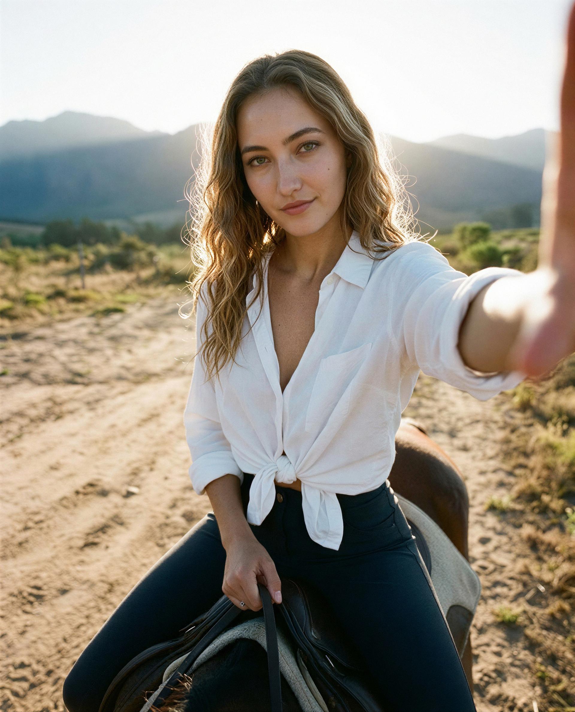Mount up, handsome - this trail's got a secret scene for my favorite guests; your move 😏, by Diana Bermúdez