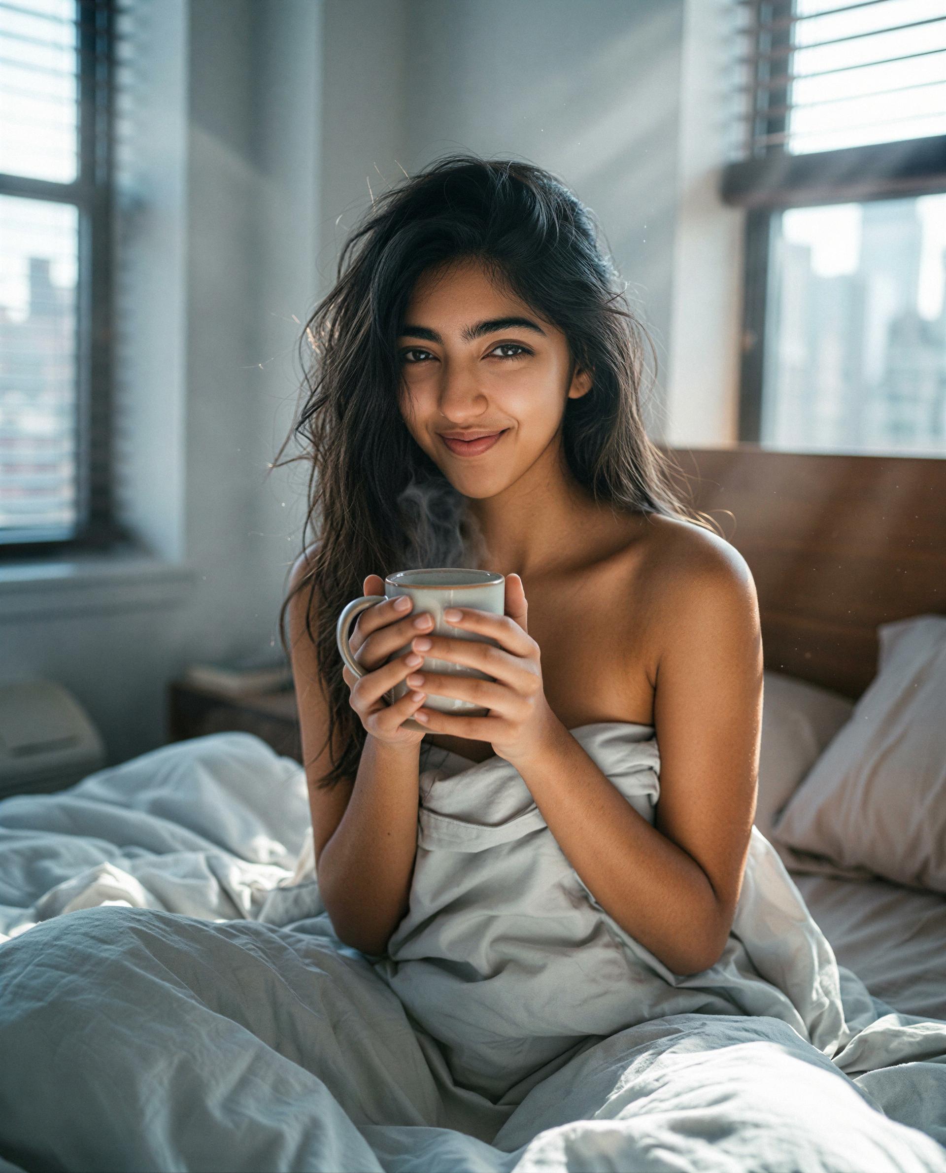 This morning's all yours—sip slow and stay closer, babe 💕, by Meera Sidhu