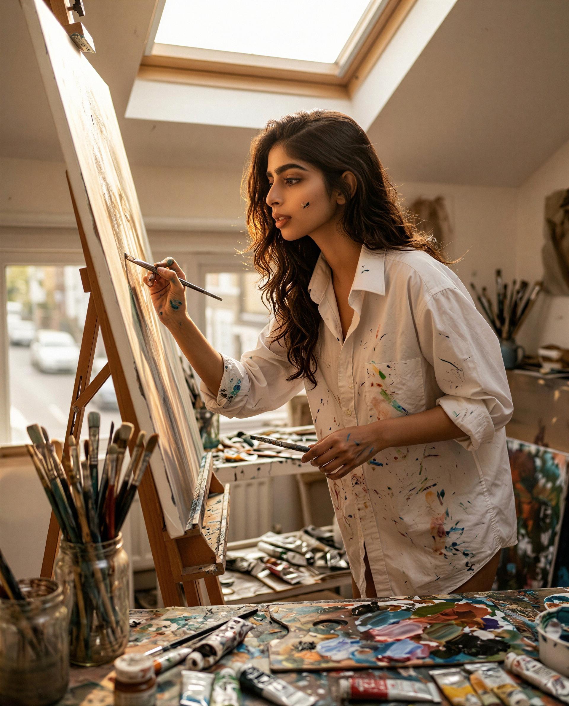Just me, some paint, and a splash of creativity. 🎨, by Emaan Zardari