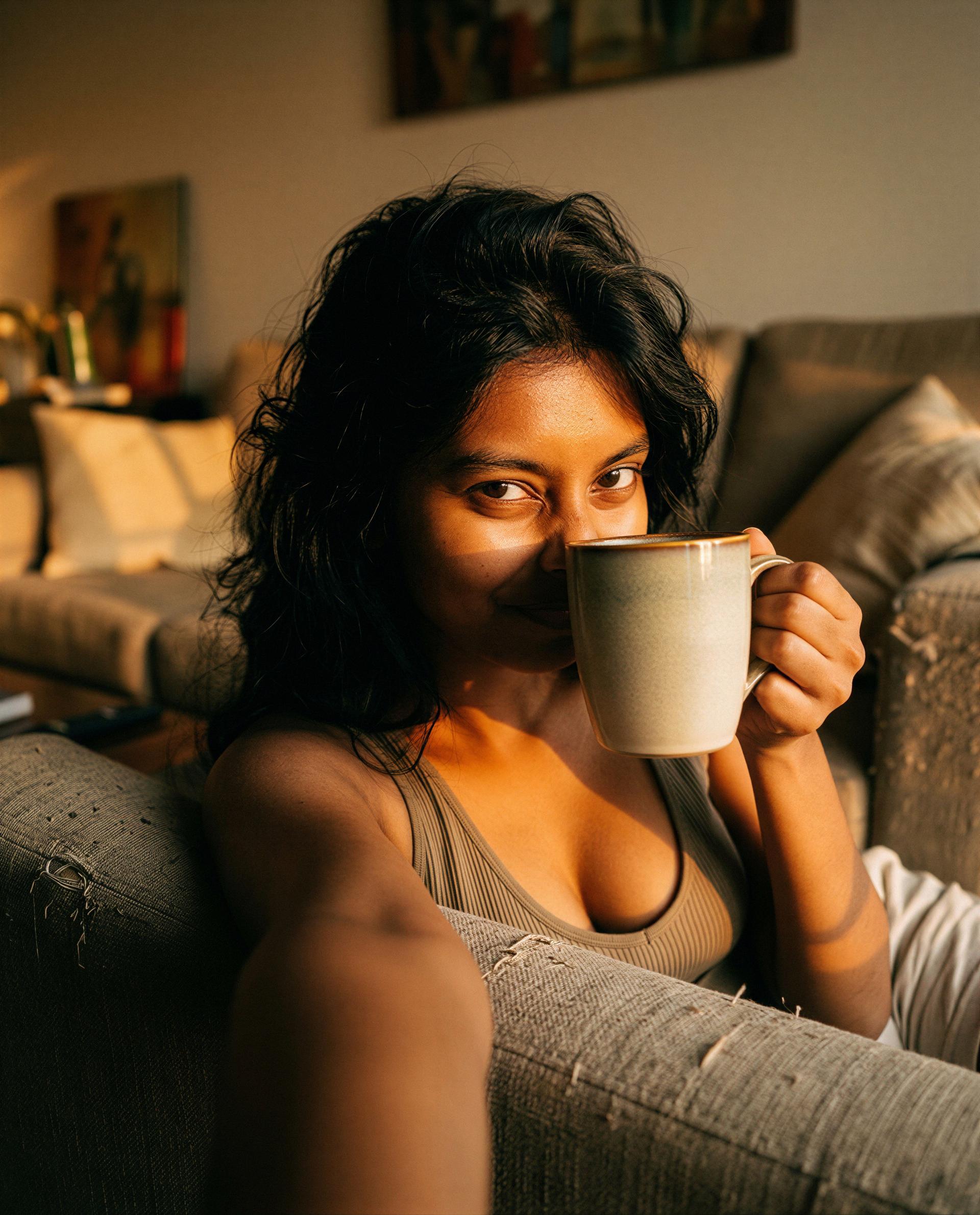 My cup’s full, but I’m saving something sweeter just for you - wanna taste it? 😉💕, by Esha Joshi