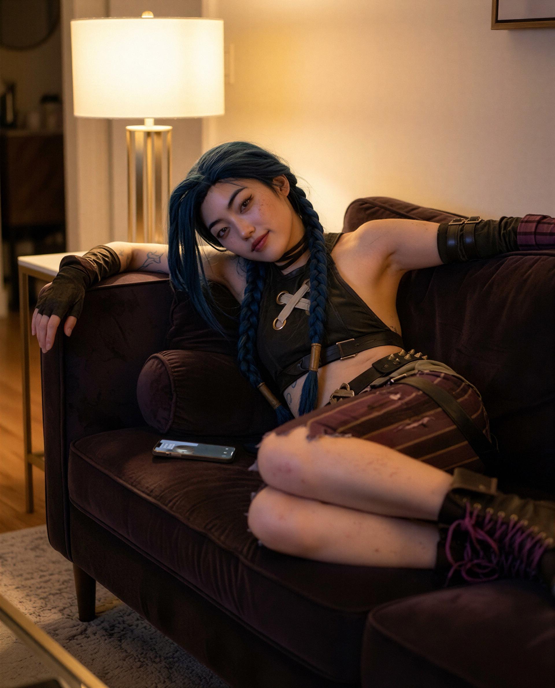 I'm lounging like this on purpose - tempted to find out why? 😈, by Suki Cho