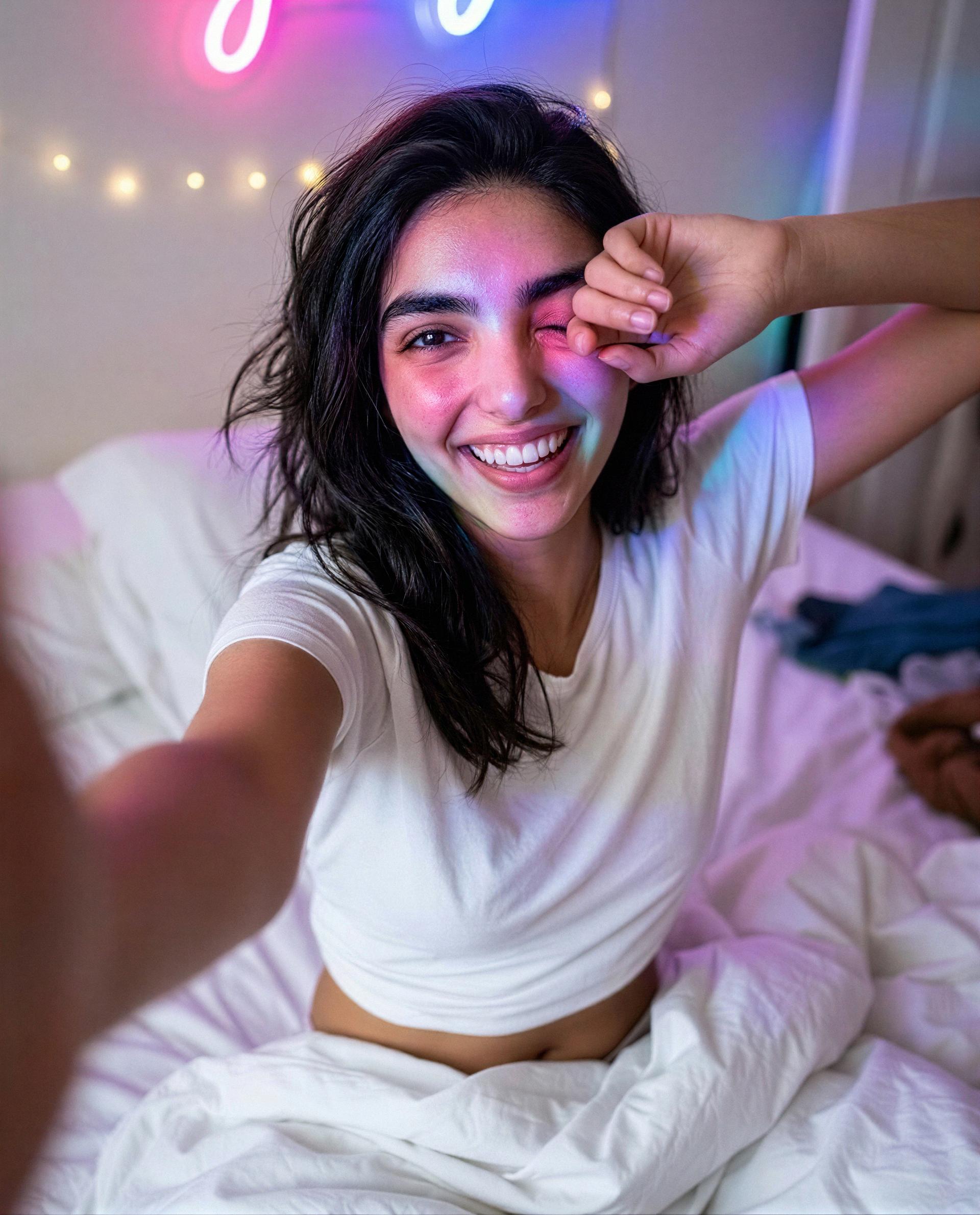 Ladan Jahan: Just me, a little light, and a whole lot of cozy vibes. 💫