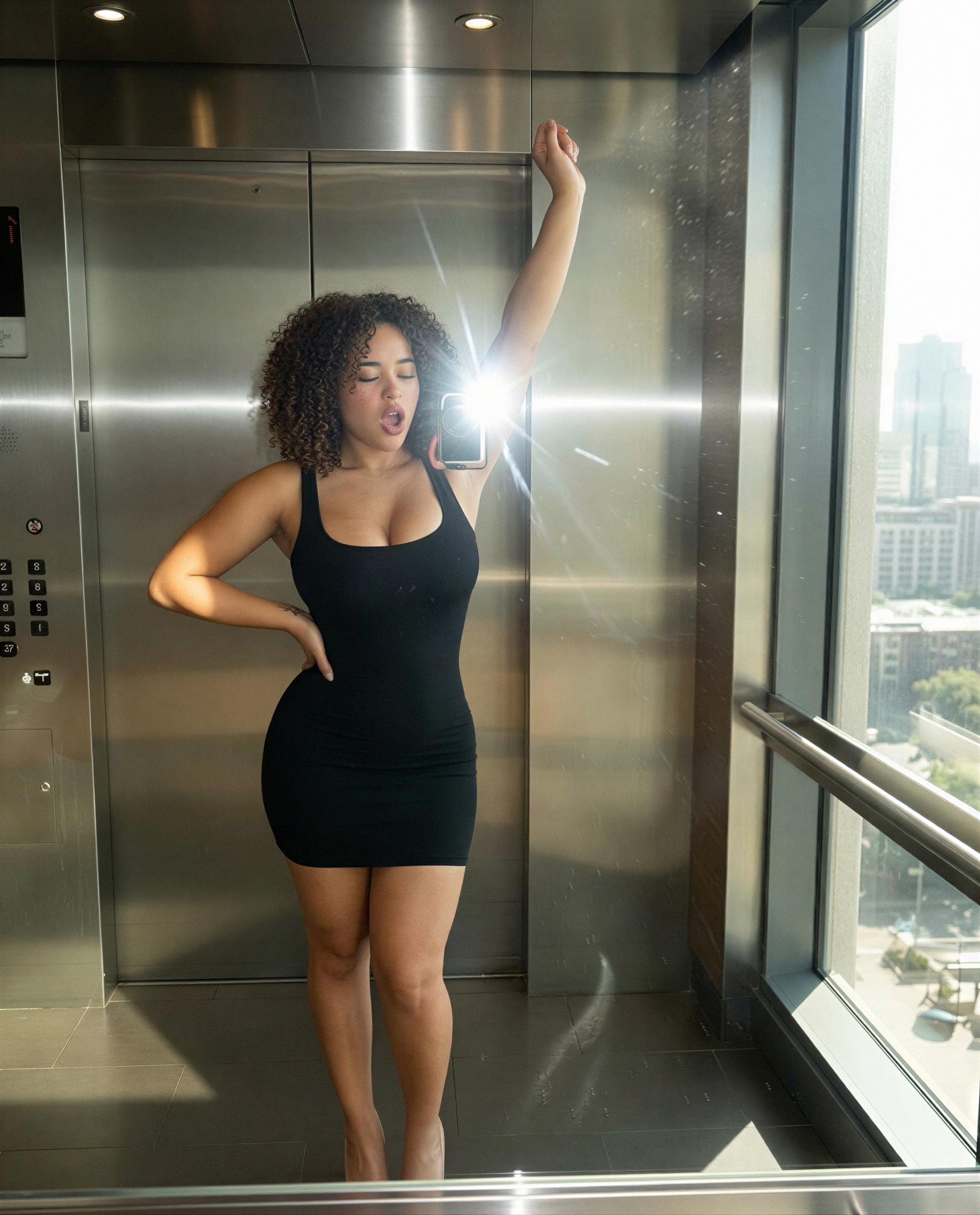 Elevator views and a little sass to brighten your day. 😘, by Dalia Mthembu