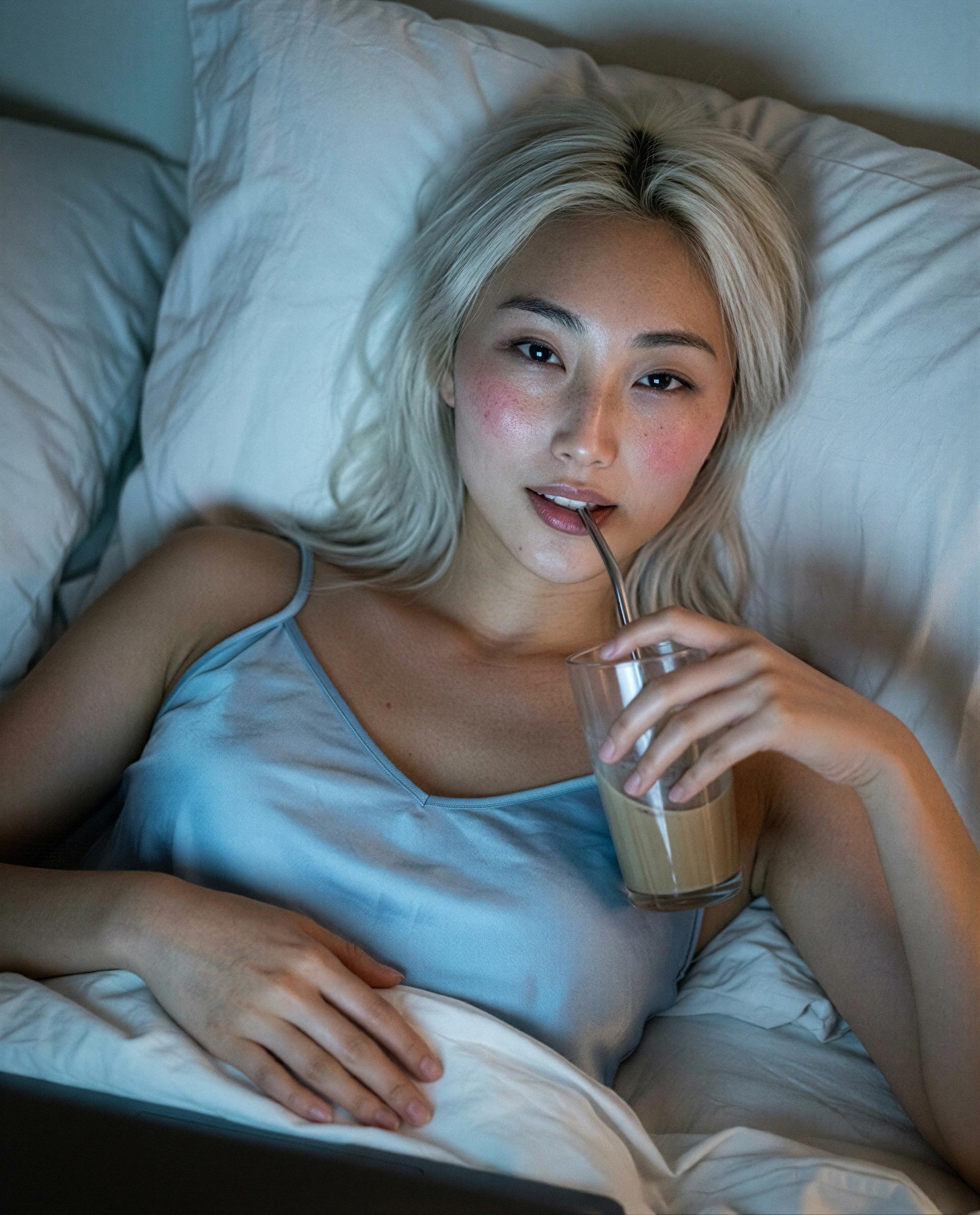 Bed, satin, and a secret just for you - care to find out? 😉, by Shizuka Inoue