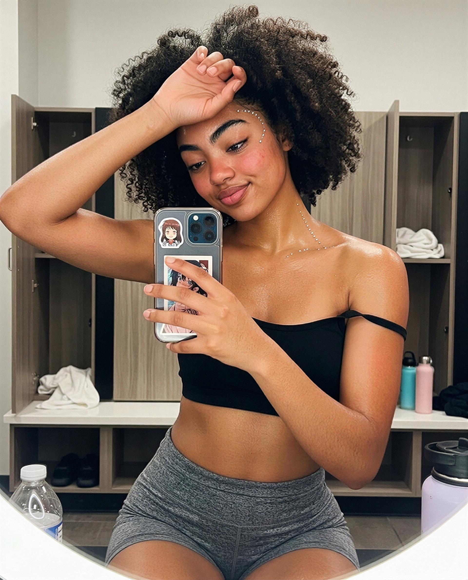 Gym glow, dewy skin, and a secret only my subscribers get - wanna be the one I reveal it to? 😘💕, by Aaliyana Washington