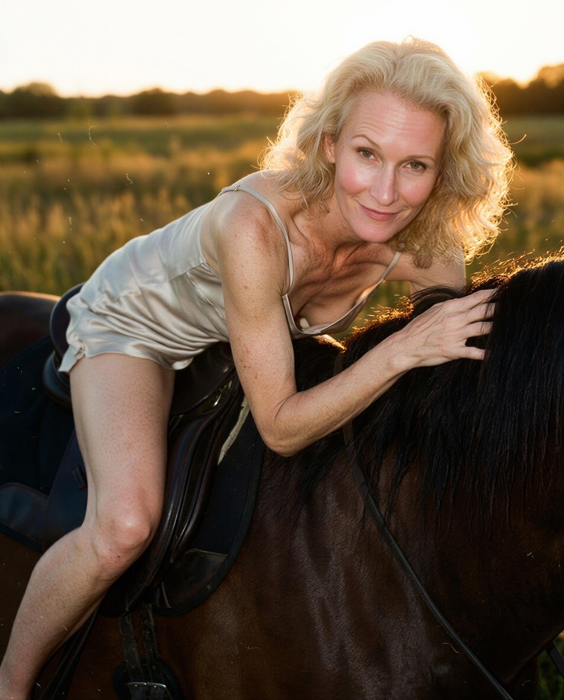 Silk, sunset, and a private ride—care to join? 😉, by Izabela Piotrowski