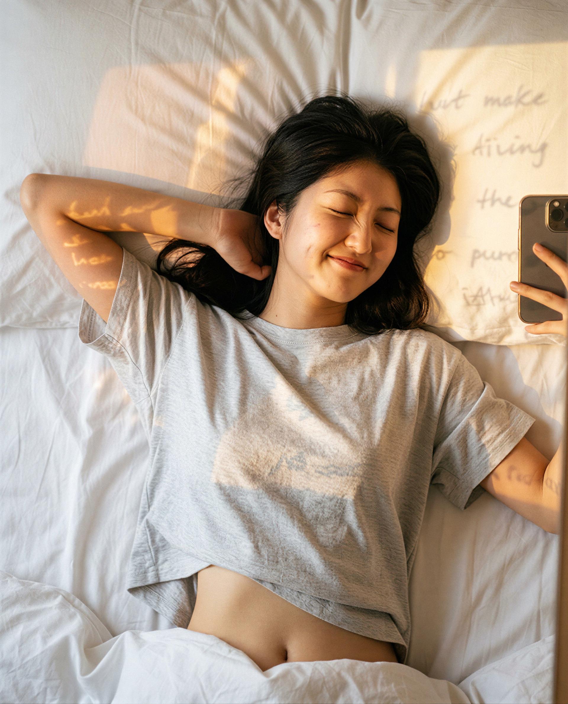 Just me in my favorite tee—think you can handle a private morning with me? 😉💕, by Chantara Widodo