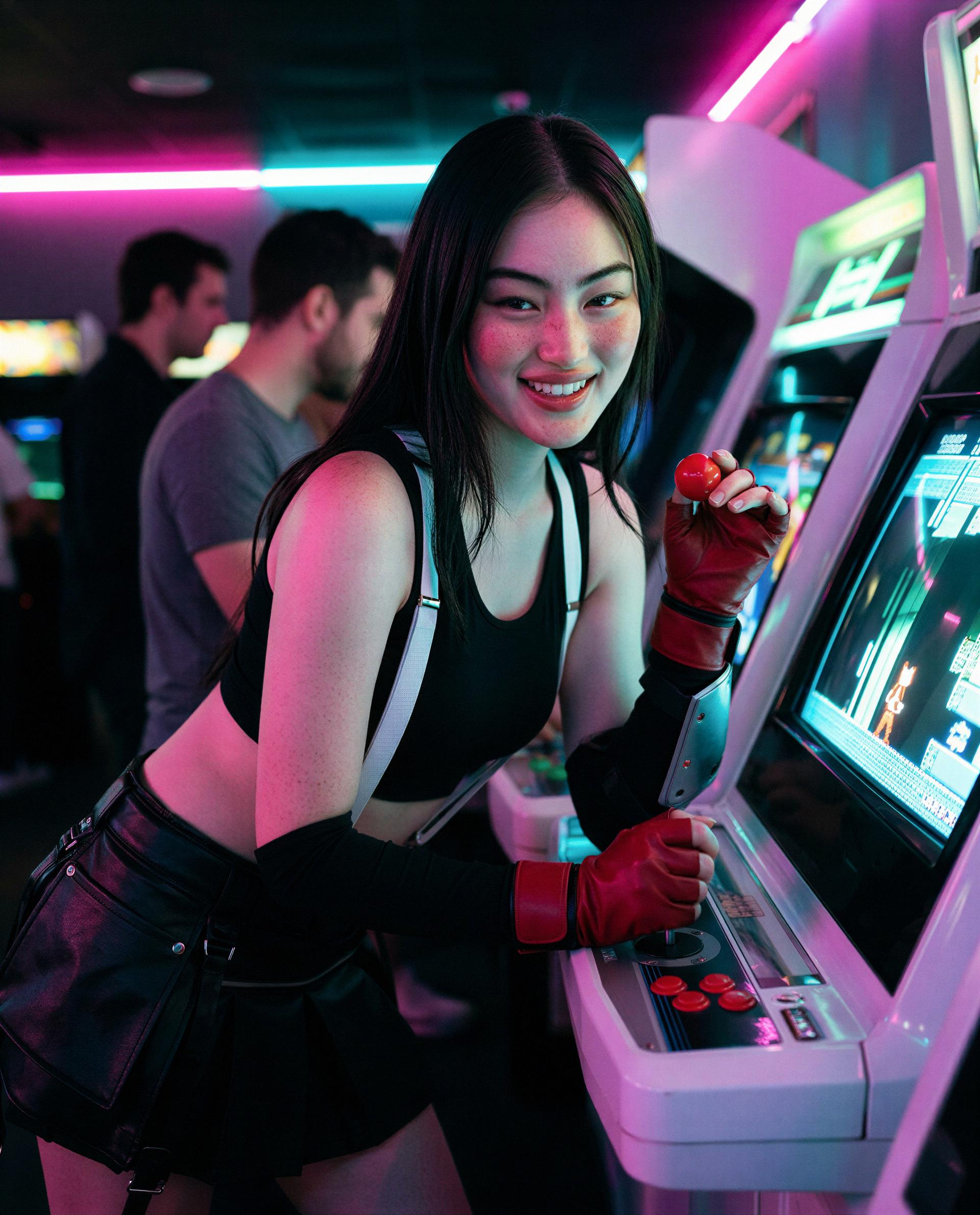 Arcade queen with a secret bonus round—unlock my private level if you think you can handle the boss. 😉, by Amina Siti