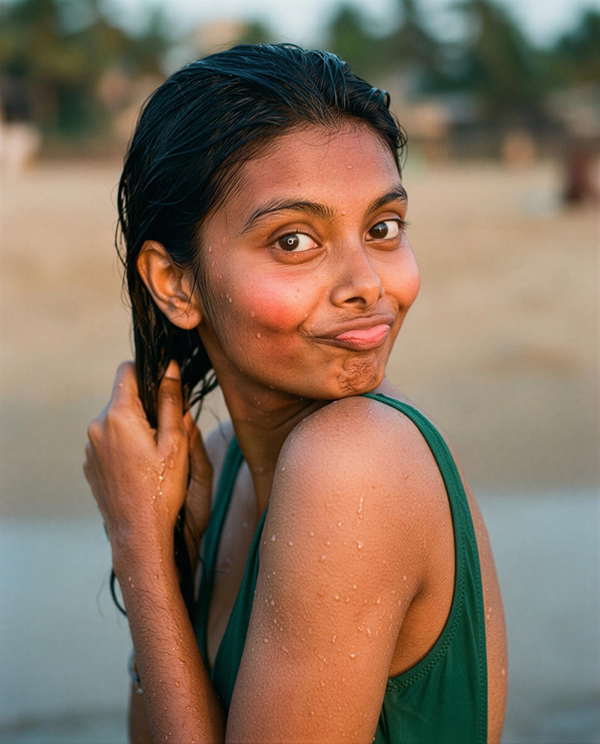 Salt on my skin and a secret smile - come dry me off in private? 😉💕, by Esha Joshi