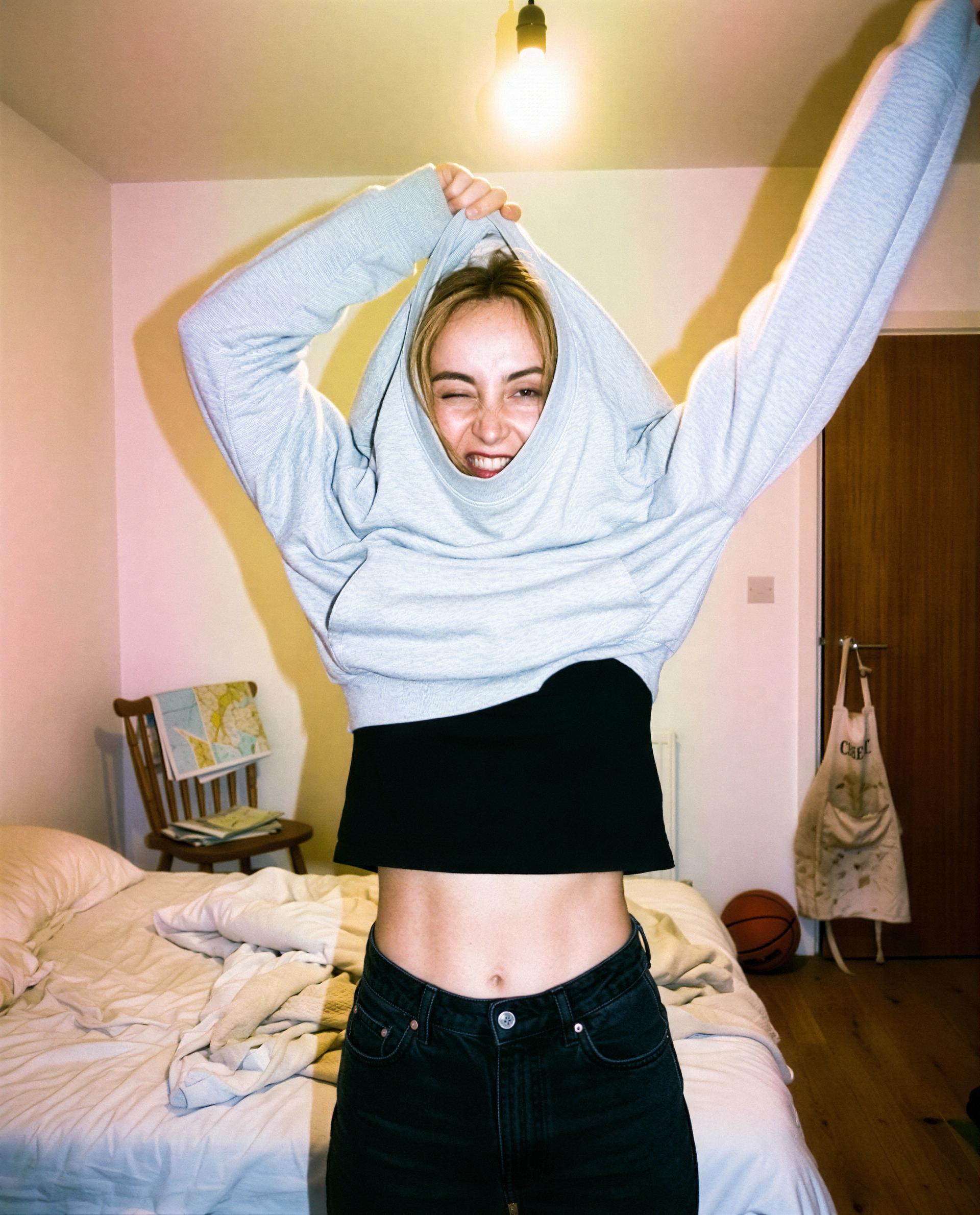 i’m kinda shy but lowkey trouble—can you handle both? 😳, by Olga Sokolov