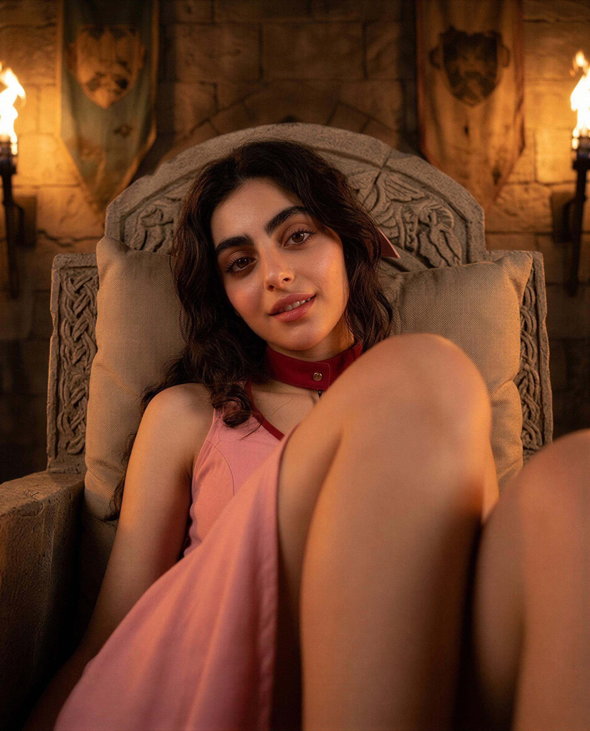 Torchlight, soft dress, and me—send the message that makes me stay 😉, by Hana Gal