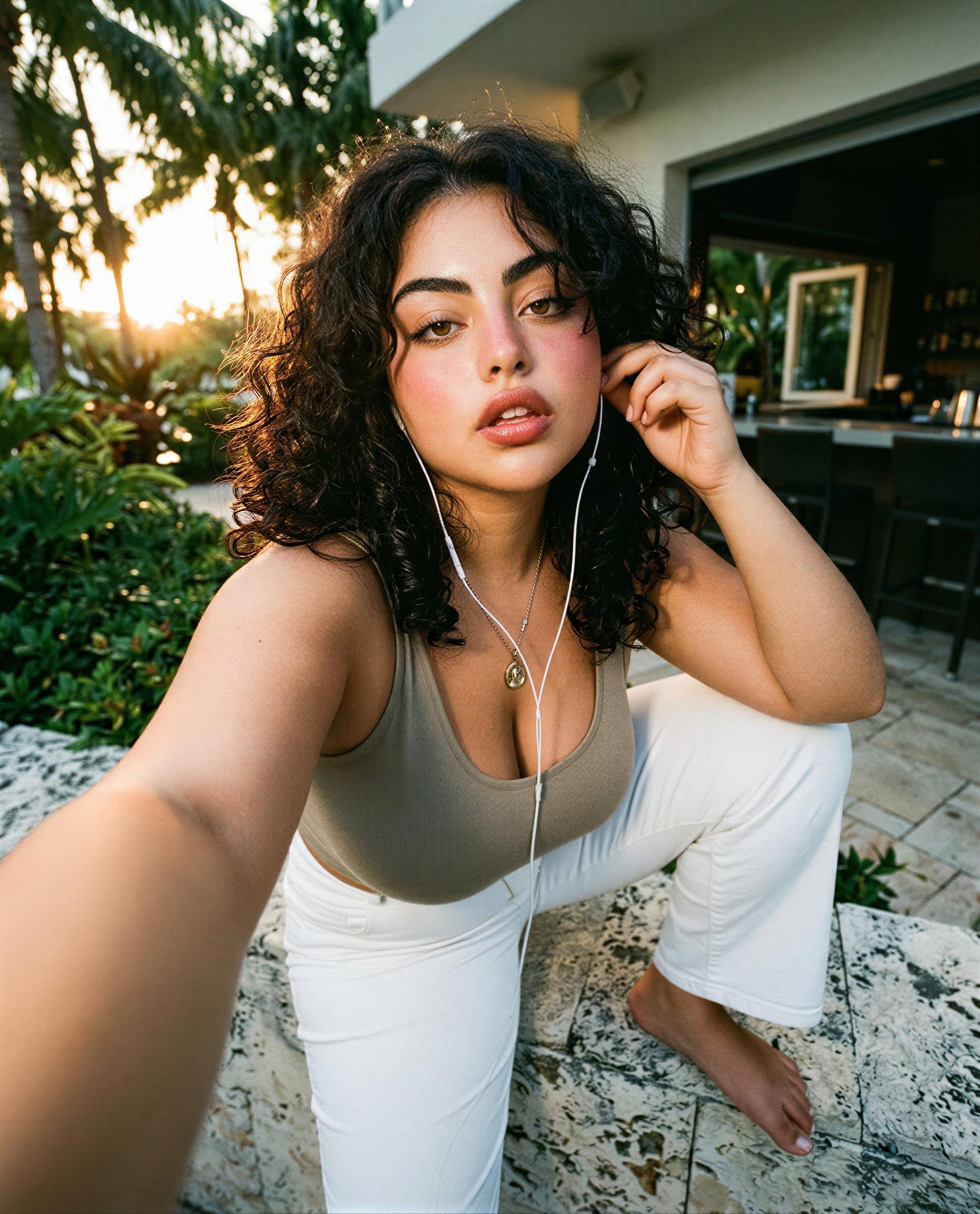 Caught me at golden hour—stay for a private encore and I’ll make it worth your while 😉, by Ximena Moreno