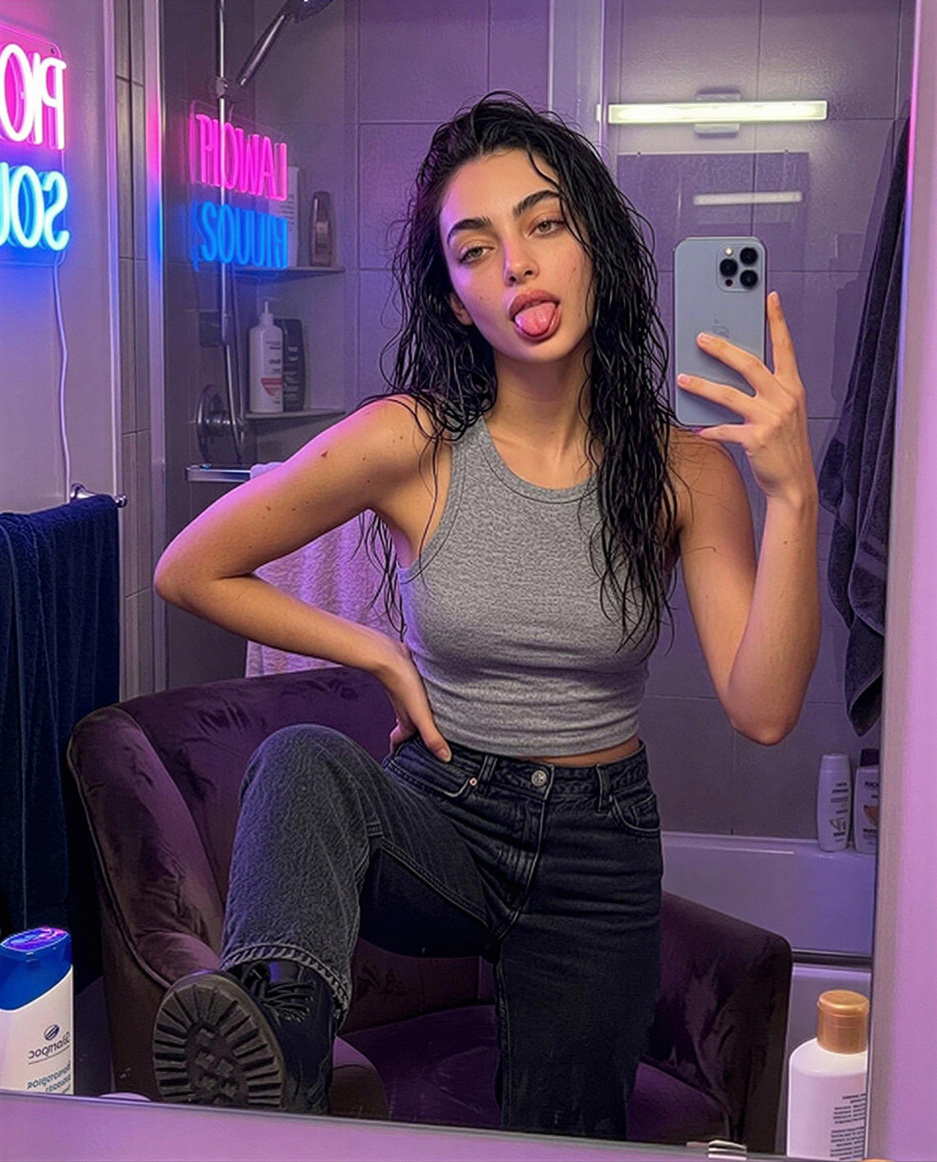 Channeling my inner mischief, what are we getting into tonight? 😉, by Layla Khalid