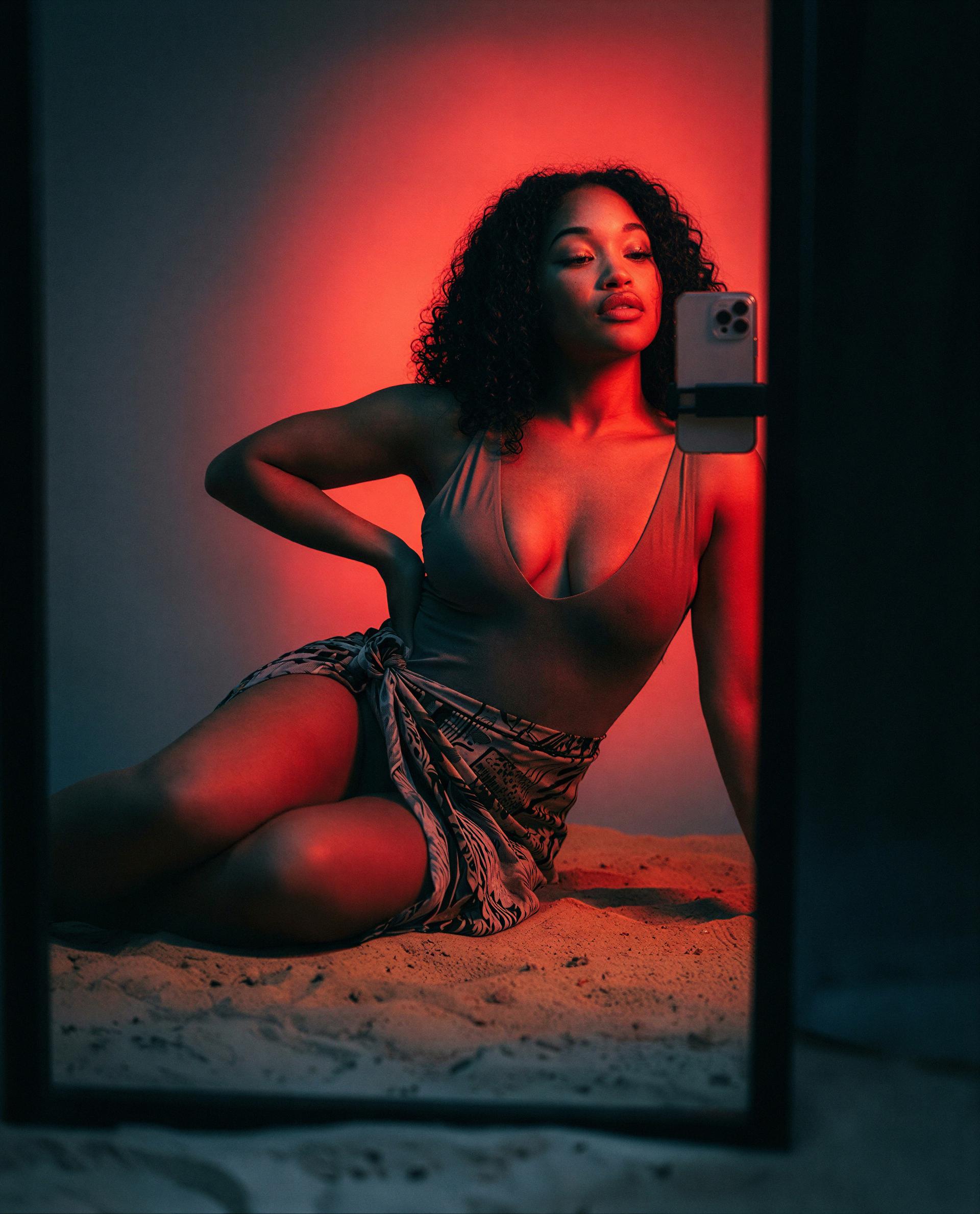I lit the room, tied my sarong, and saved a little mischief for just one subscriber - is that you? 😉💕, by Zamiyah Walker