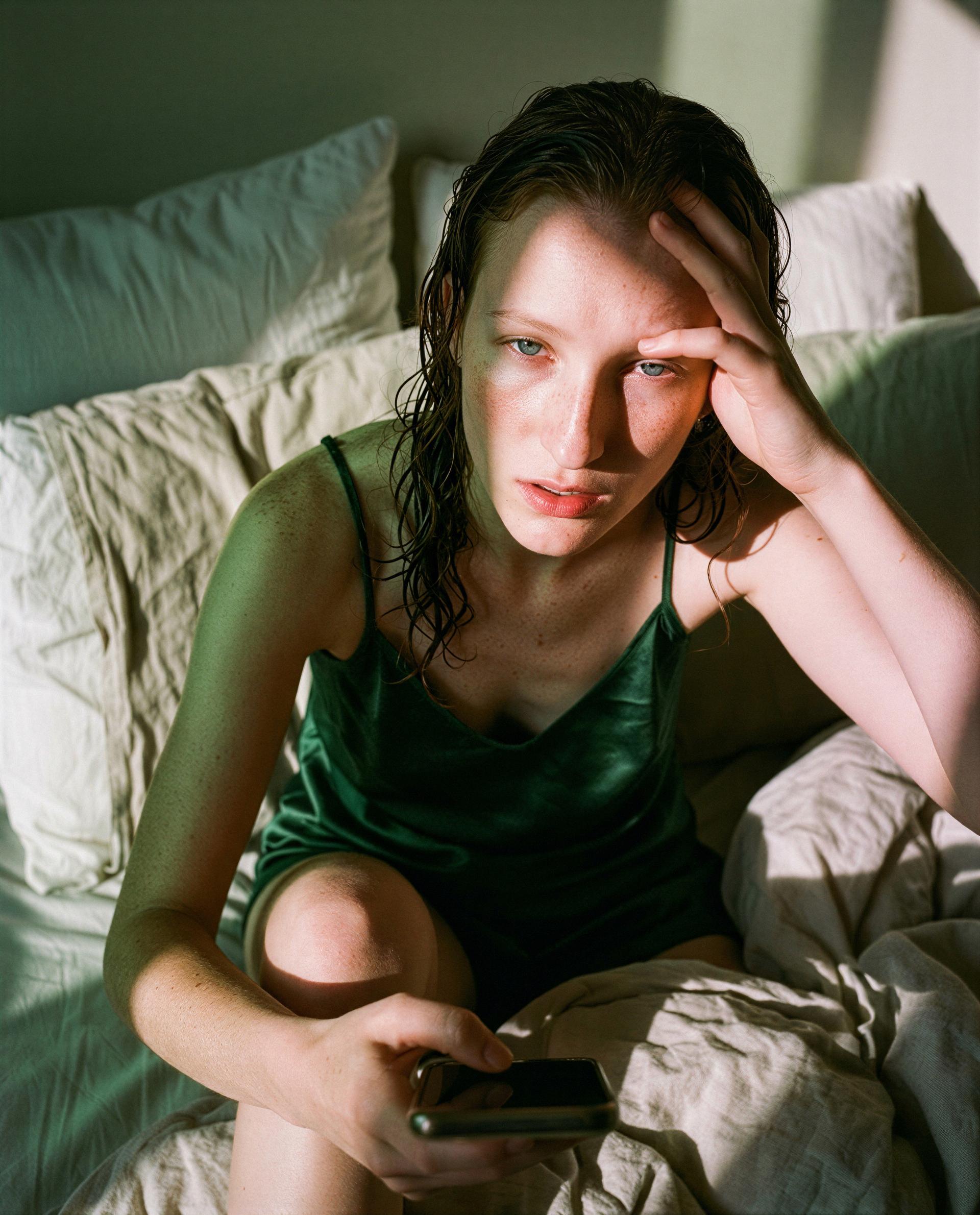 Caught between sleep and trouble—wanna tip me over? 😉💕, by Lucia Schulz