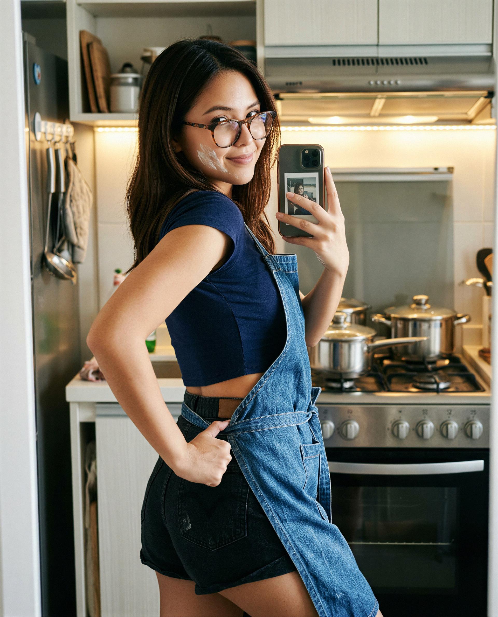 Caught me baking up trouble—be my secret ingredient? 😏🍯, by Yaritza Quispe
